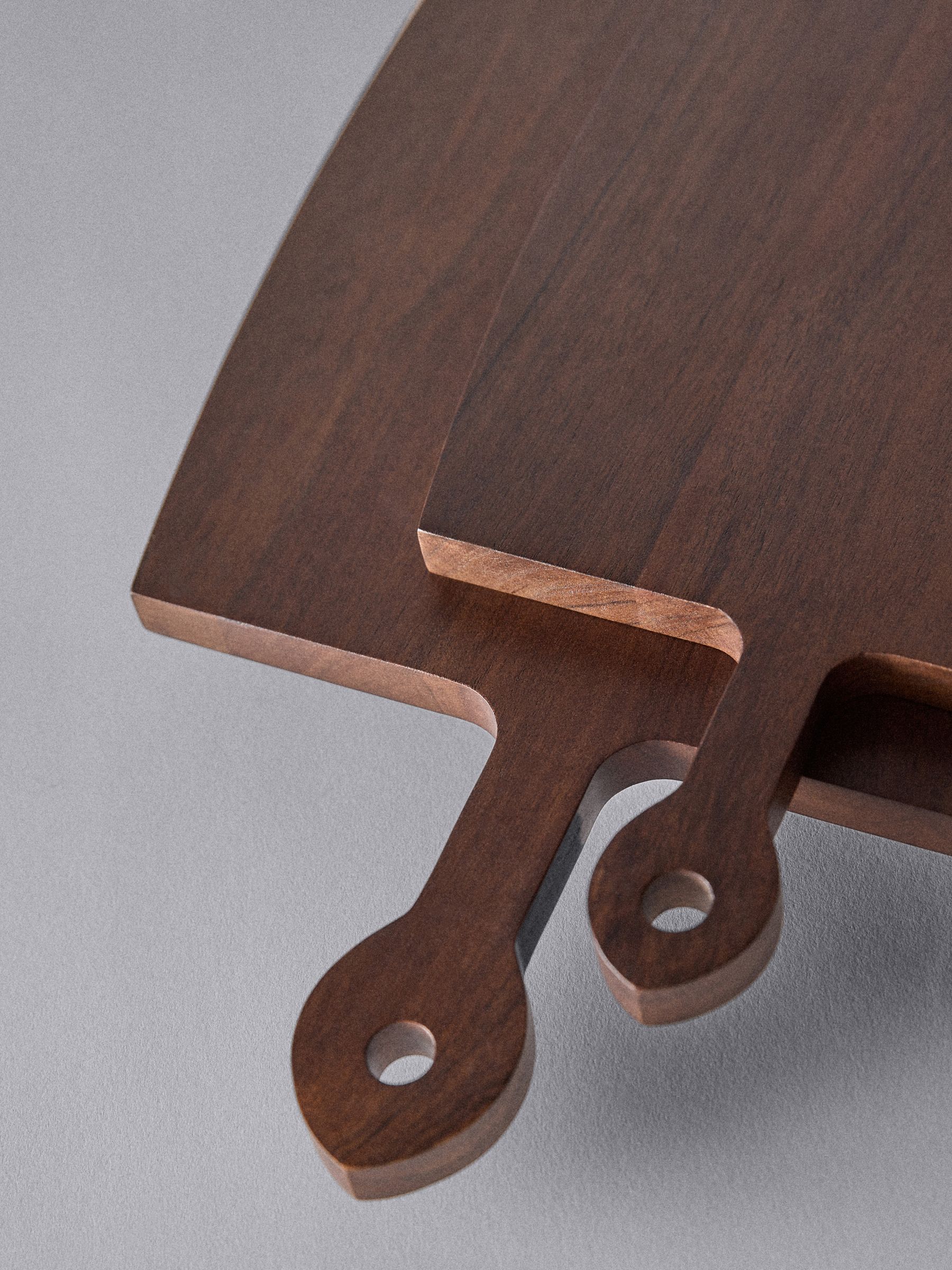 2 Pack Wooden Serving Boards Brown - Image 4 of 4