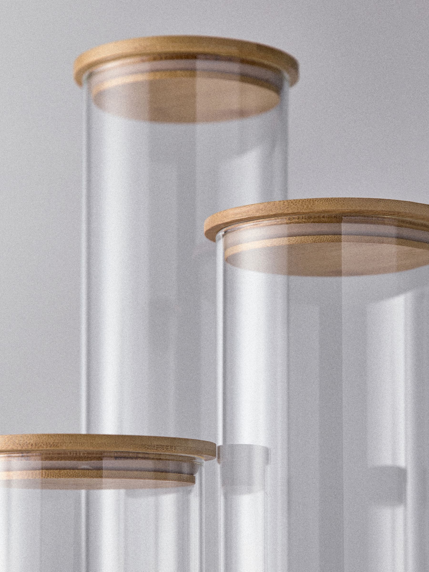 3 Pack Glass Storage Jars Clear - Image 5 of 5