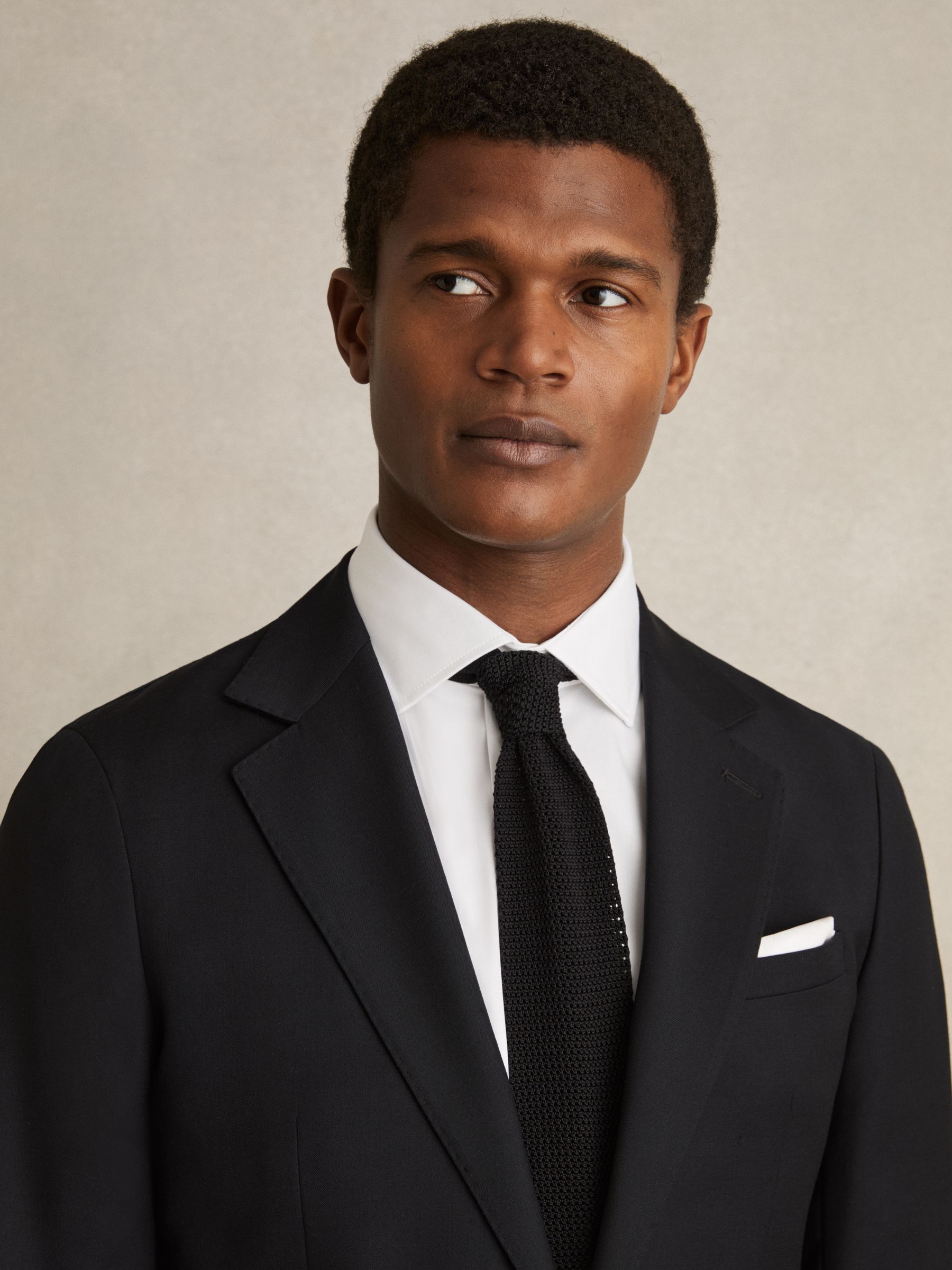 Slim Fit Cotton Sateen Shirt in White - Image 4 of 8
