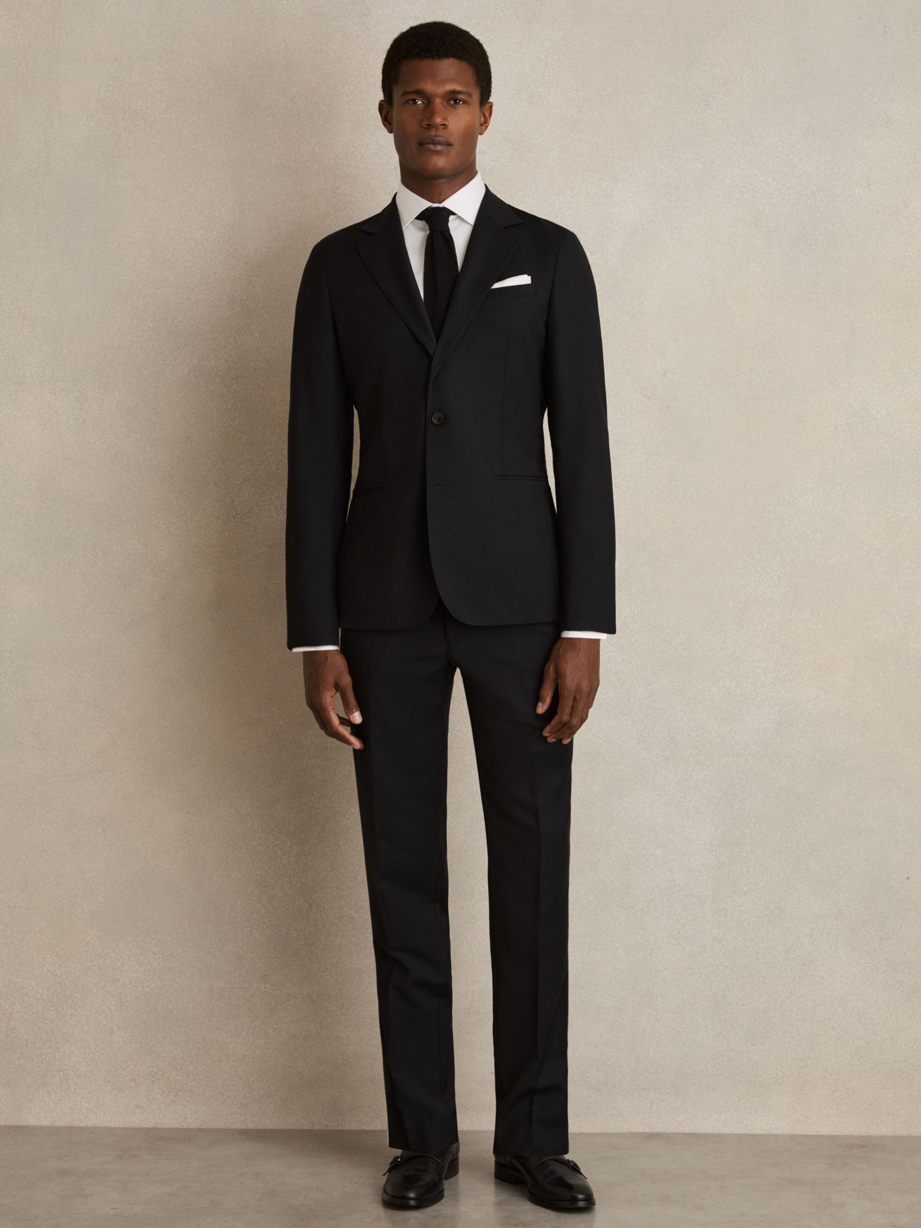 Slim Fit Cotton Sateen Shirt in White - Image 7 of 8