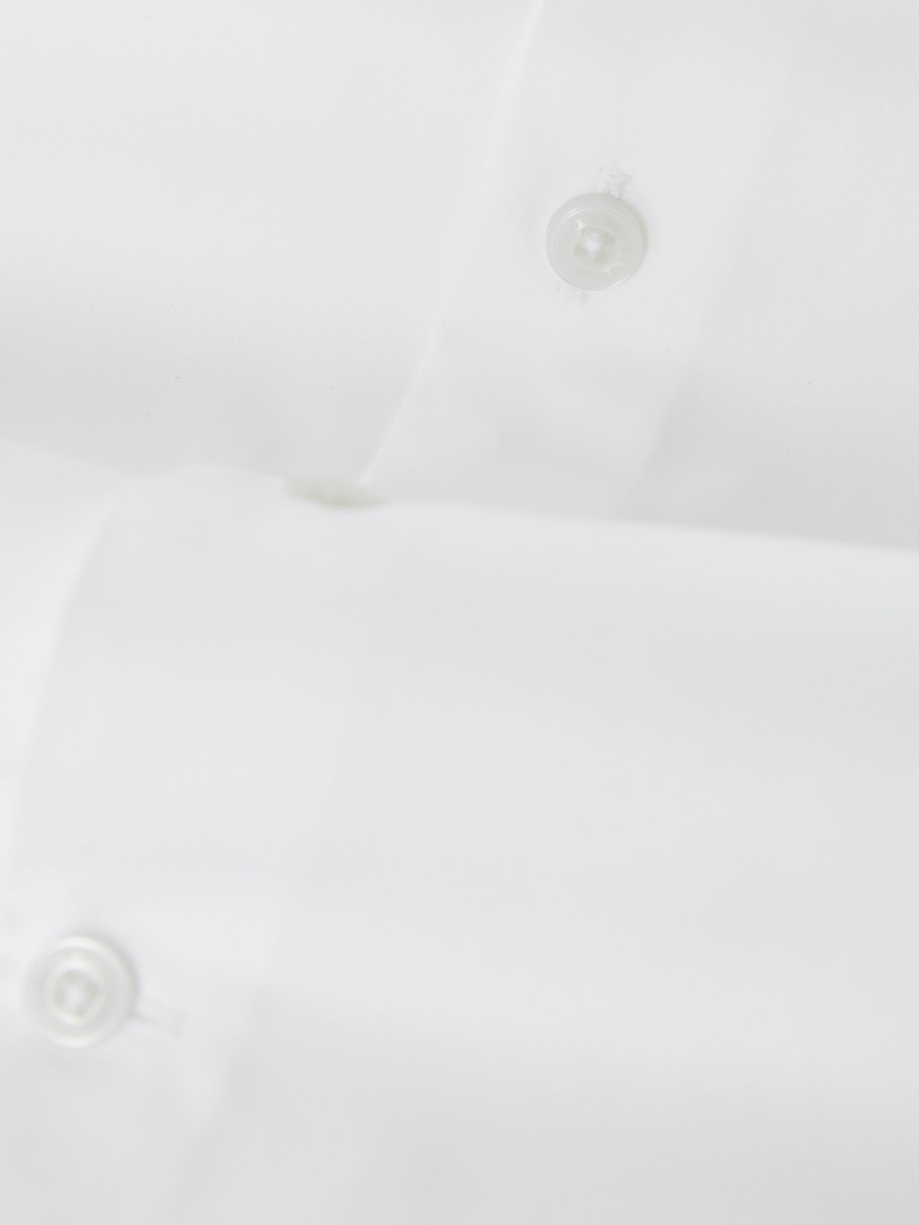 Slim Fit Cotton Sateen Shirt in White - Image 8 of 8