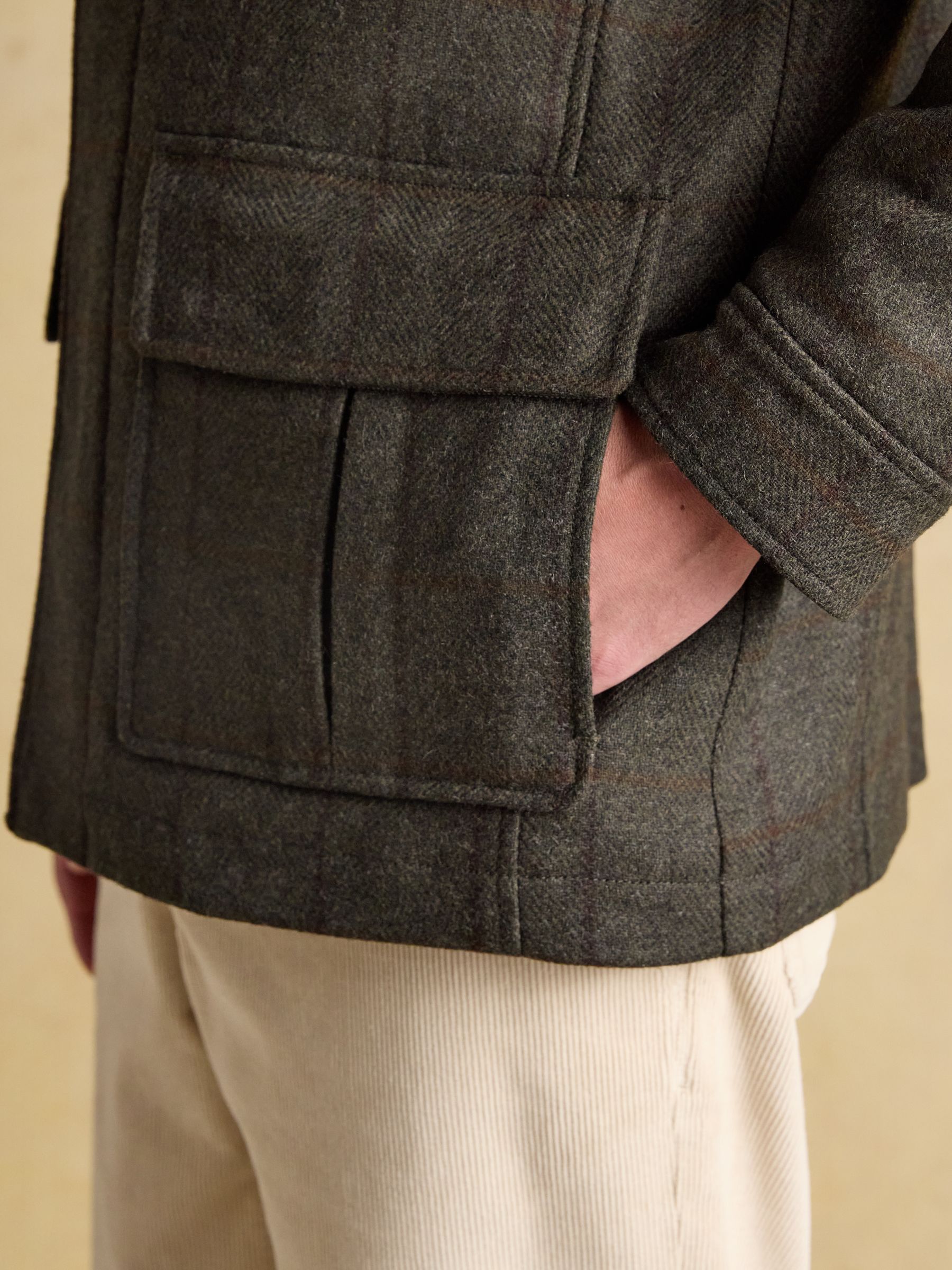 Green Check Field Jacket - Image 9 of 12