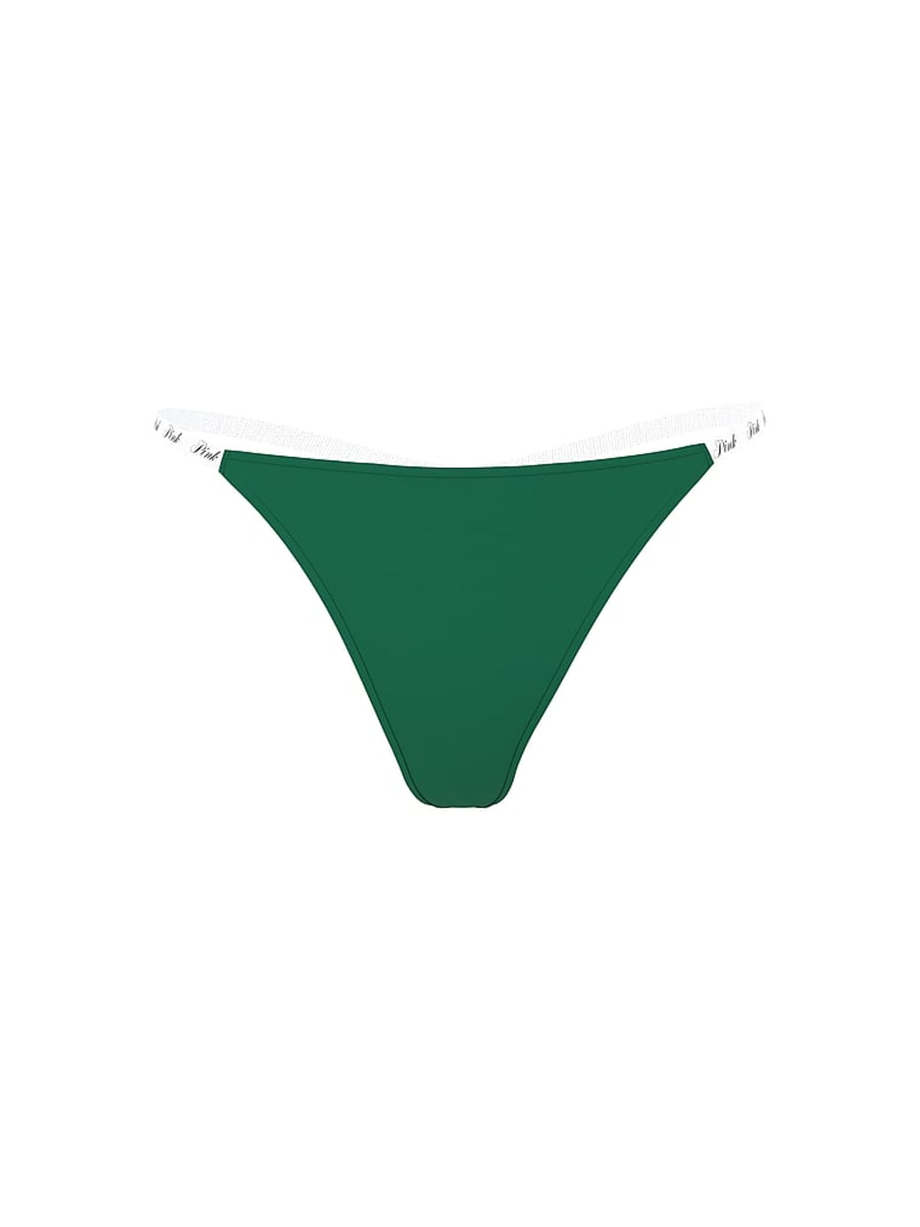 Jaguar Green Thong Cotton Mini Logo Knickers - Image 3 of 3