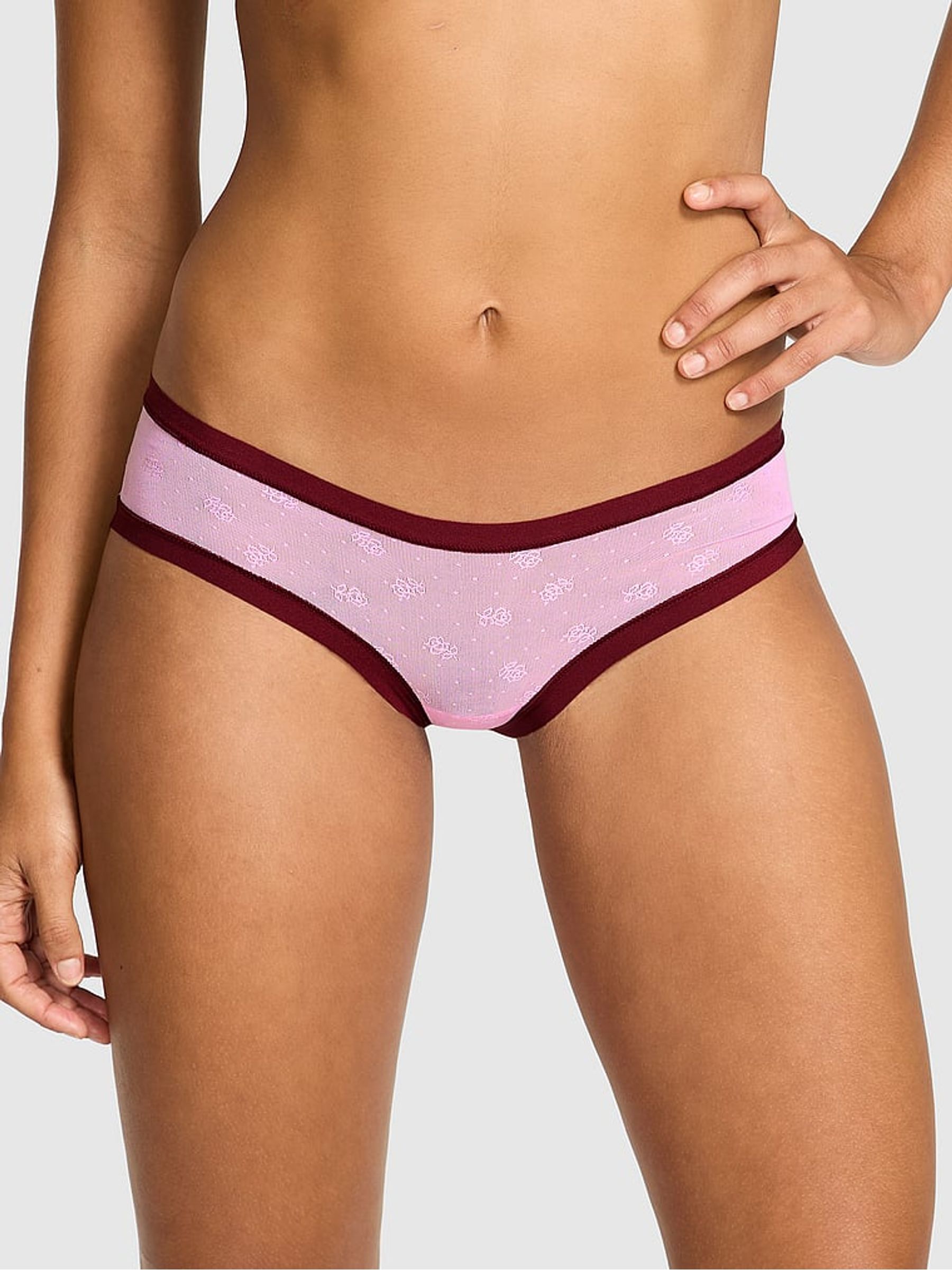 Pink Lollipop Hipster No Show Rib Mesh Knickers - Image 1 of 3