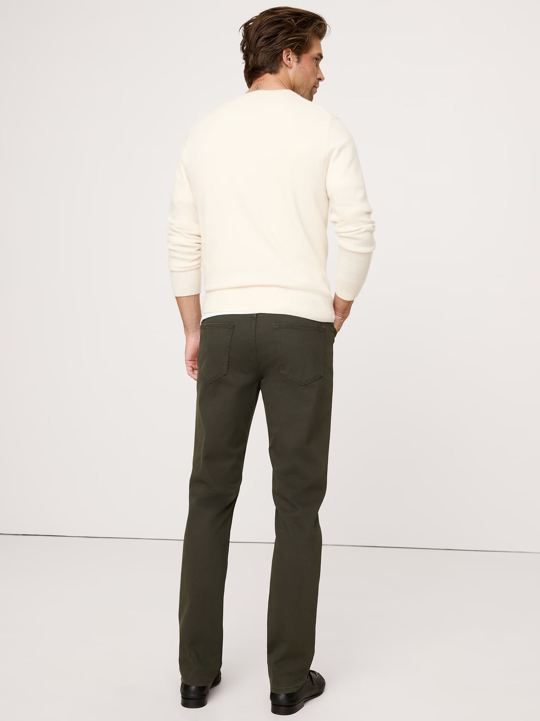 Banana Republic Green Slim Traveler Trousers 2.0 - Image 2 of 4