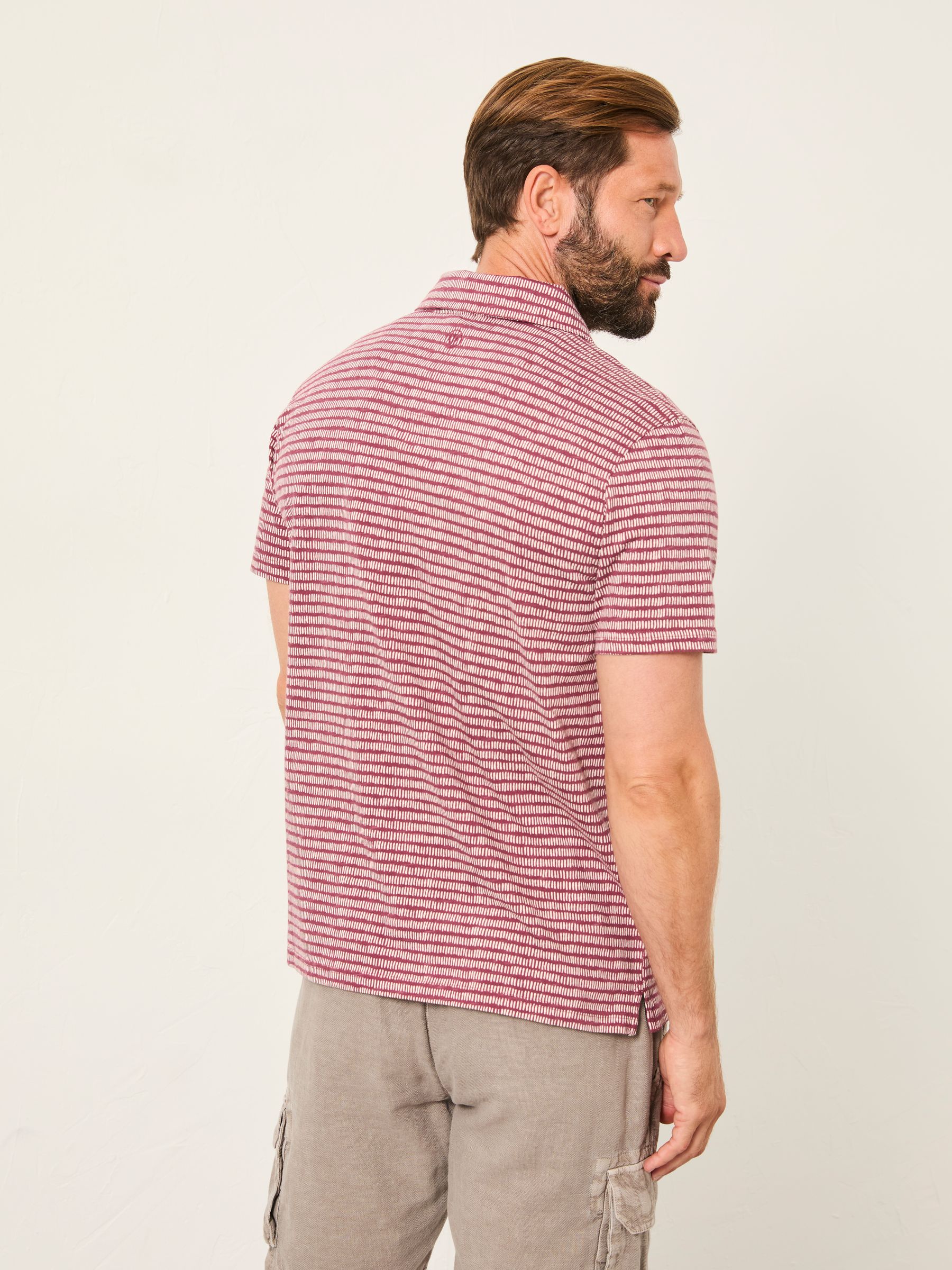 Mark Purple Pattern Polo - Image 2 of 6