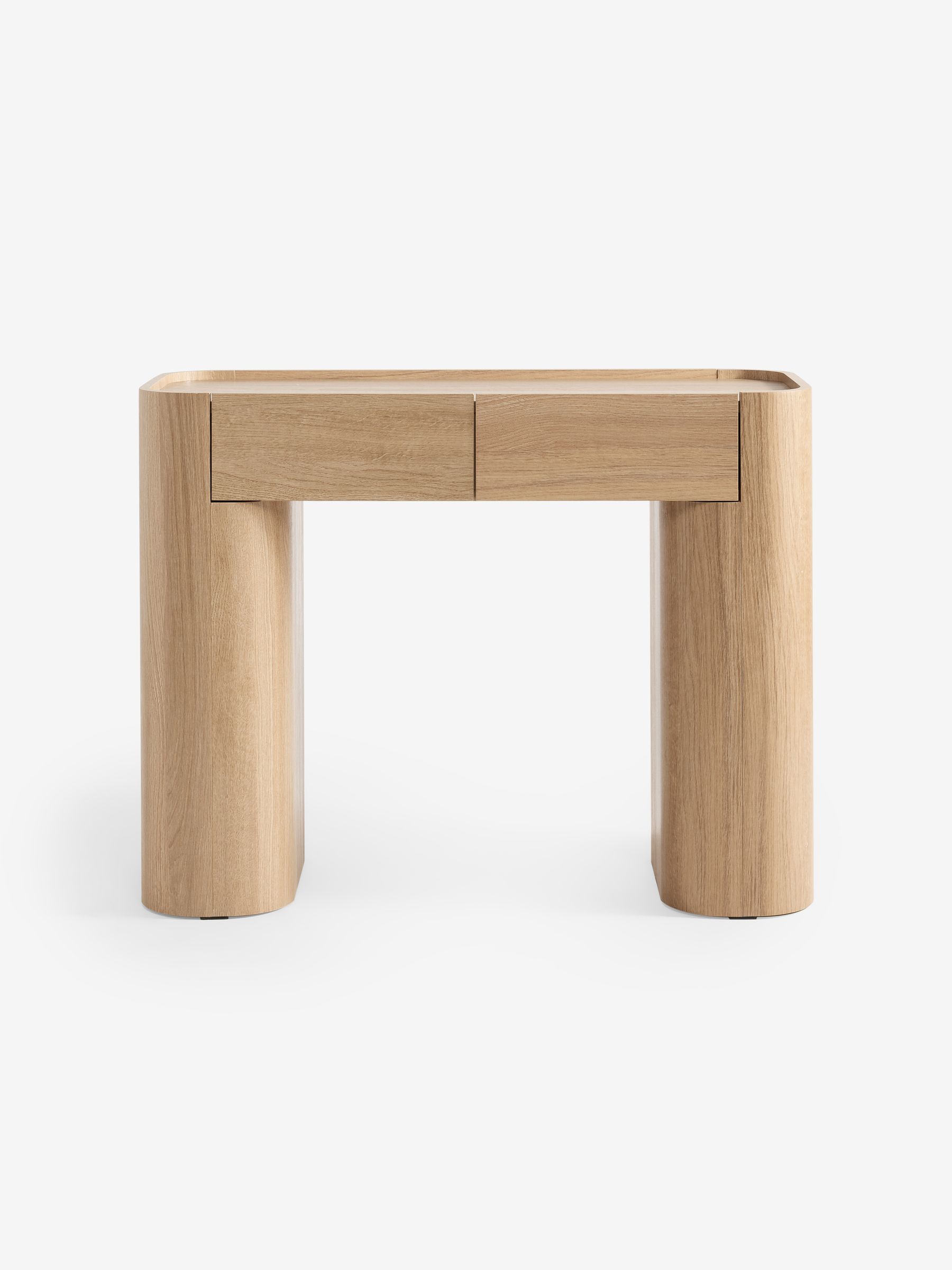 Kain 2 Drawer Console Dressing Table in Light Oak Effect - Image 7 of 7 Kain 2 Drawer Console Dressing Table in Light Oak Effect - Image 7 of 7