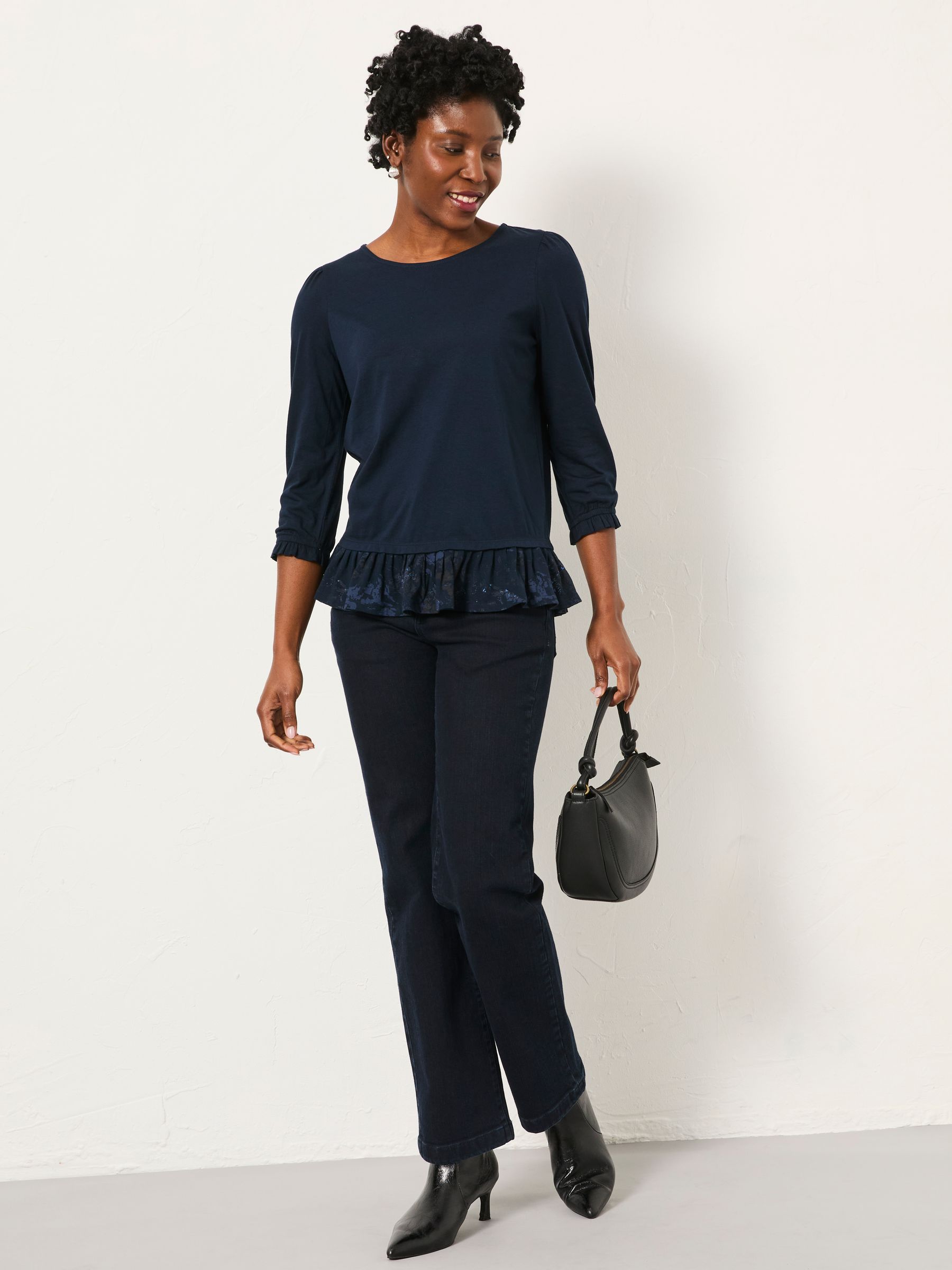 Kai Navy Peplum Top - Image 3 of 6
