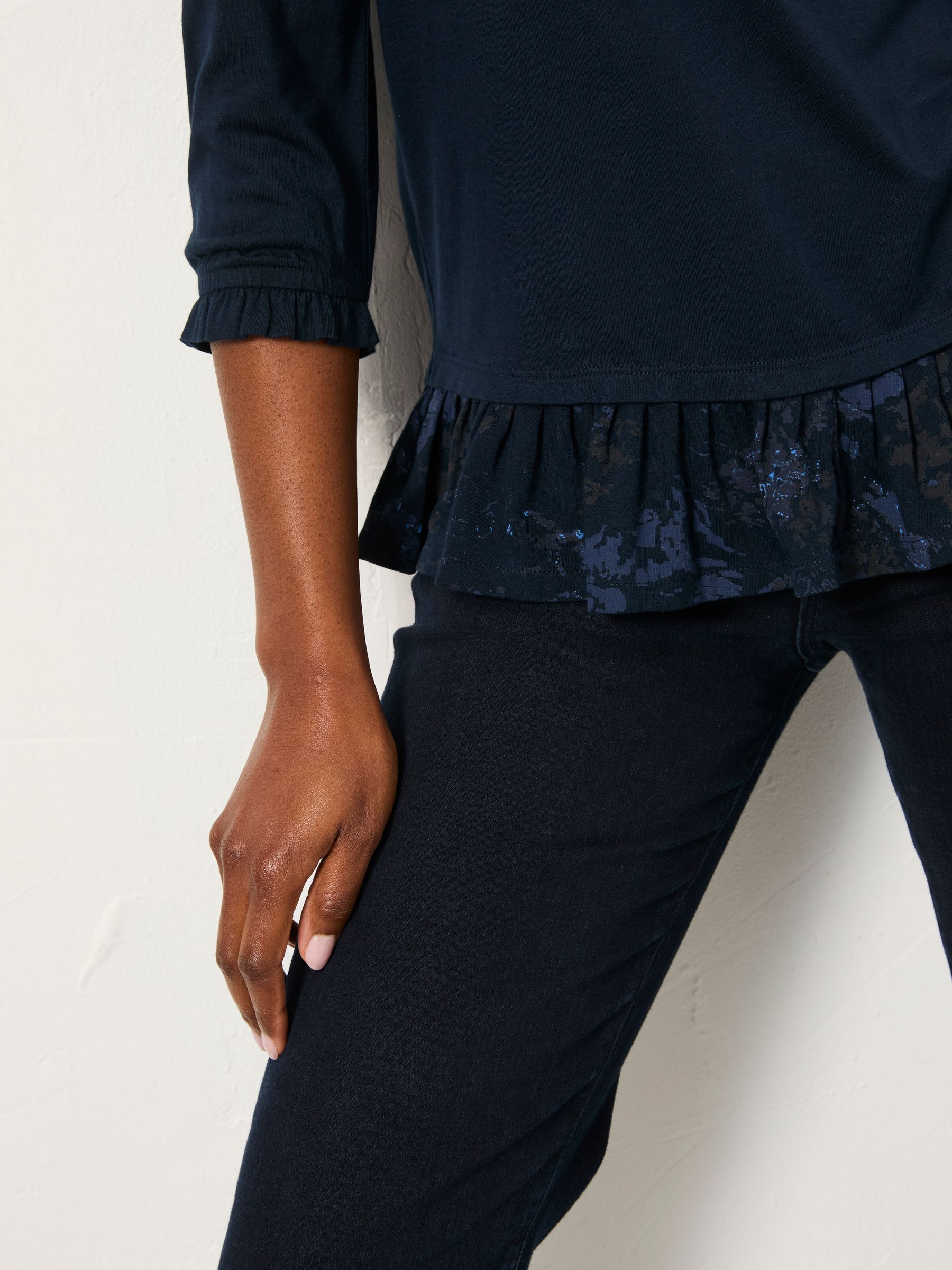 Kai Navy Peplum Top - Image 4 of 6
