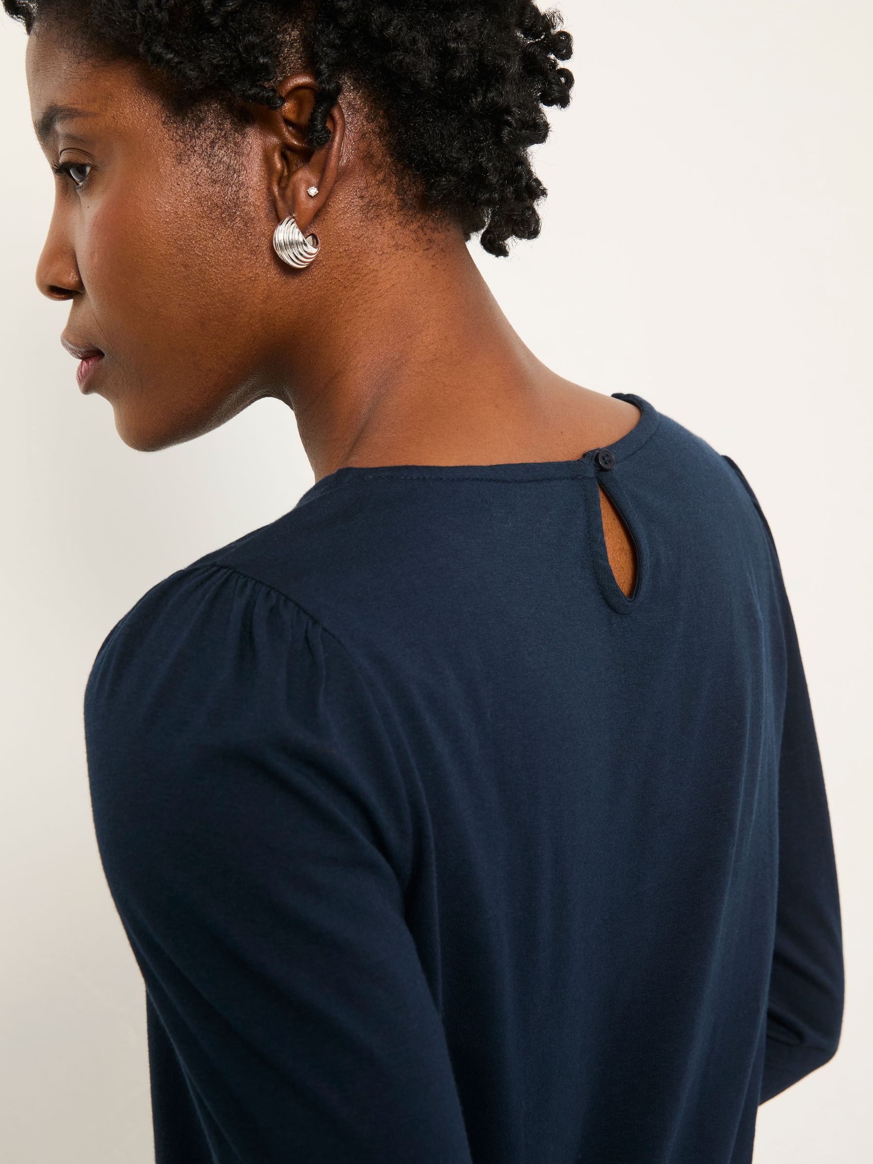 Kai Navy Peplum Top - Image 5 of 6