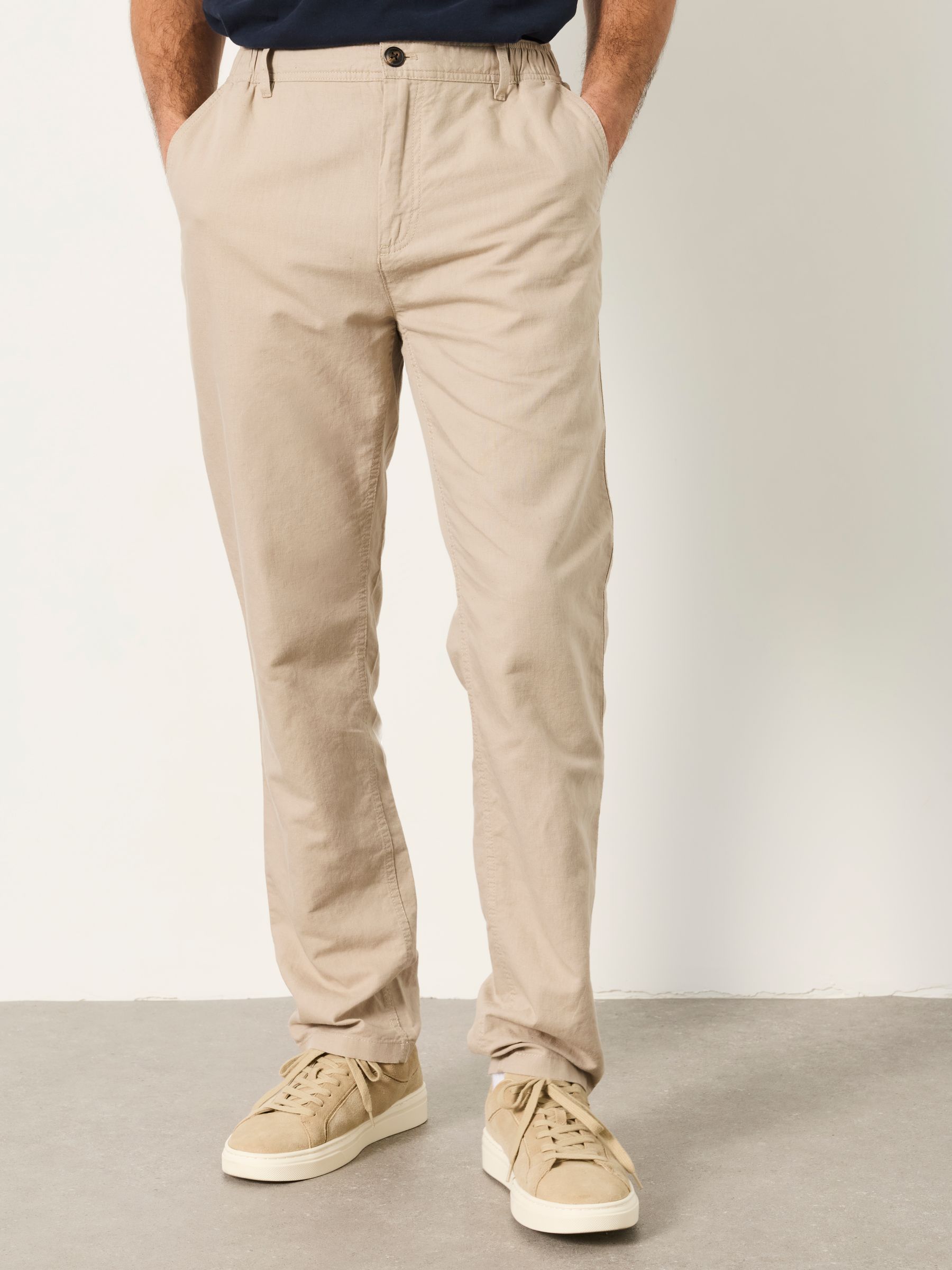 Hayle Natural Linen Cotton Trousers - Image 1 of 6