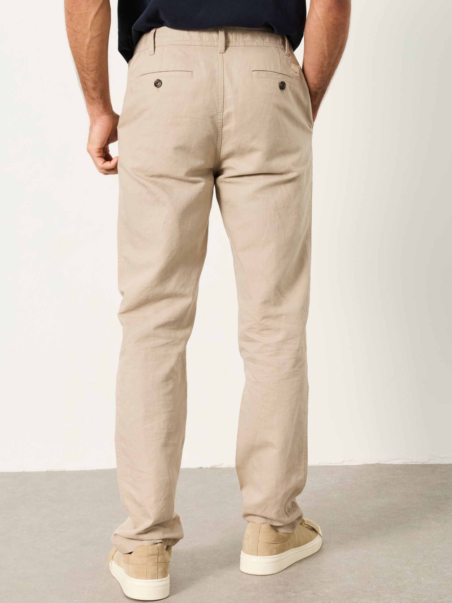 Hayle Natural Linen Cotton Trousers - Image 2 of 6