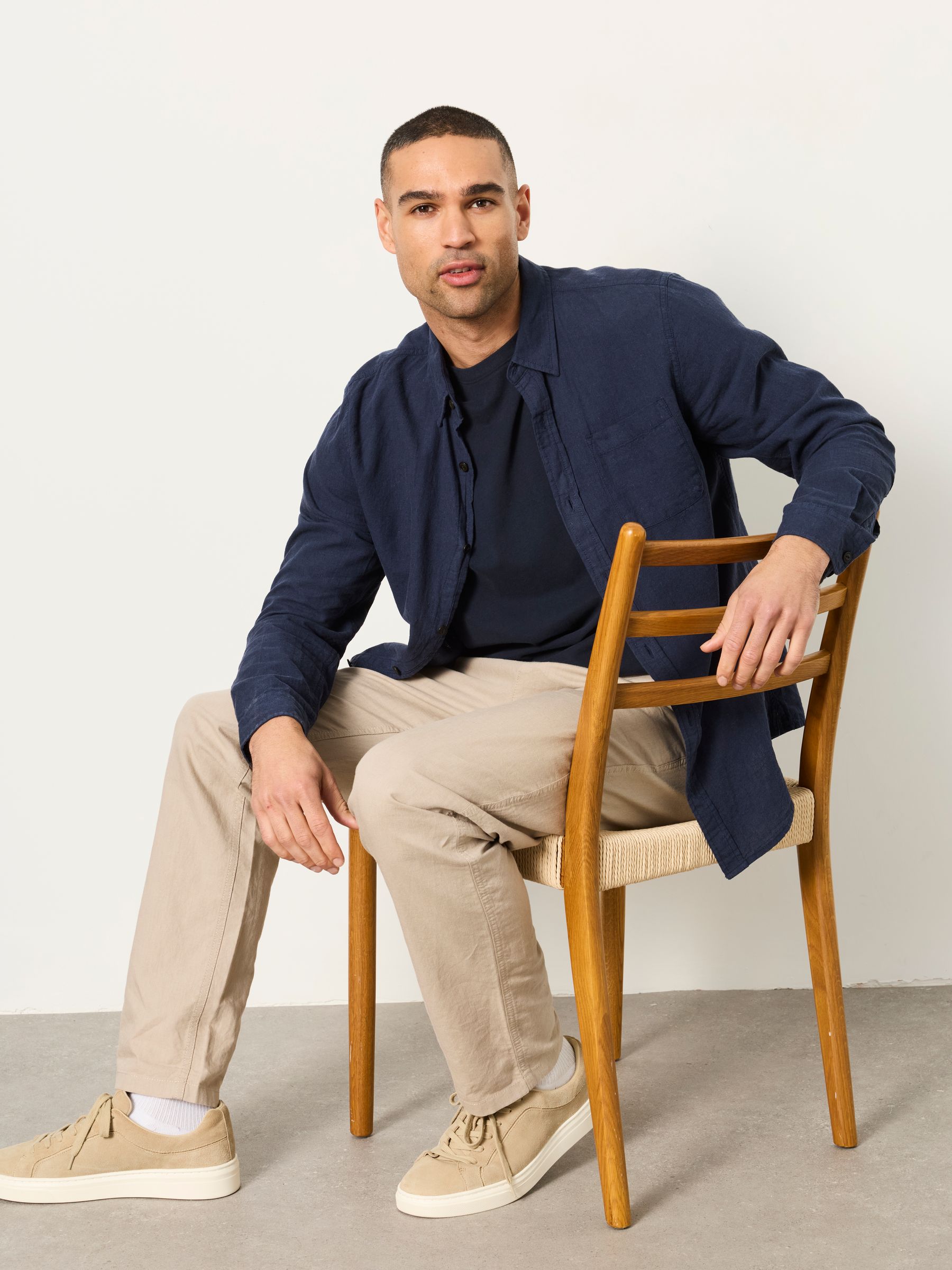 Hayle Natural Linen Cotton Trousers - Image 5 of 6