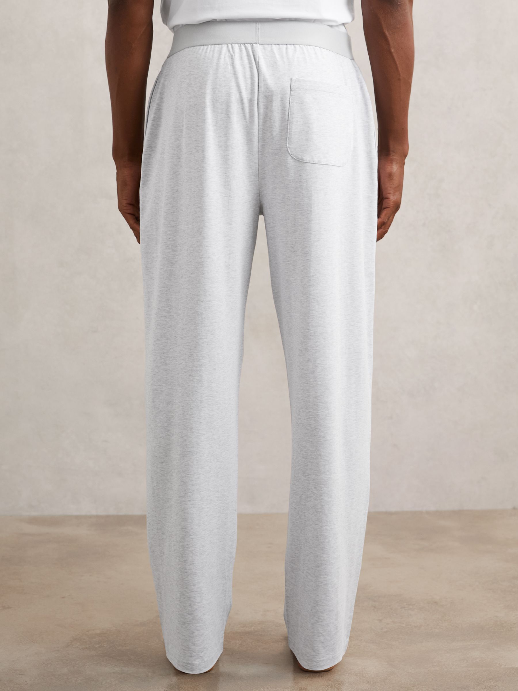 Cotton Jersey Logo-Waistband Joggers with Stretch in Soft Grey - image 4