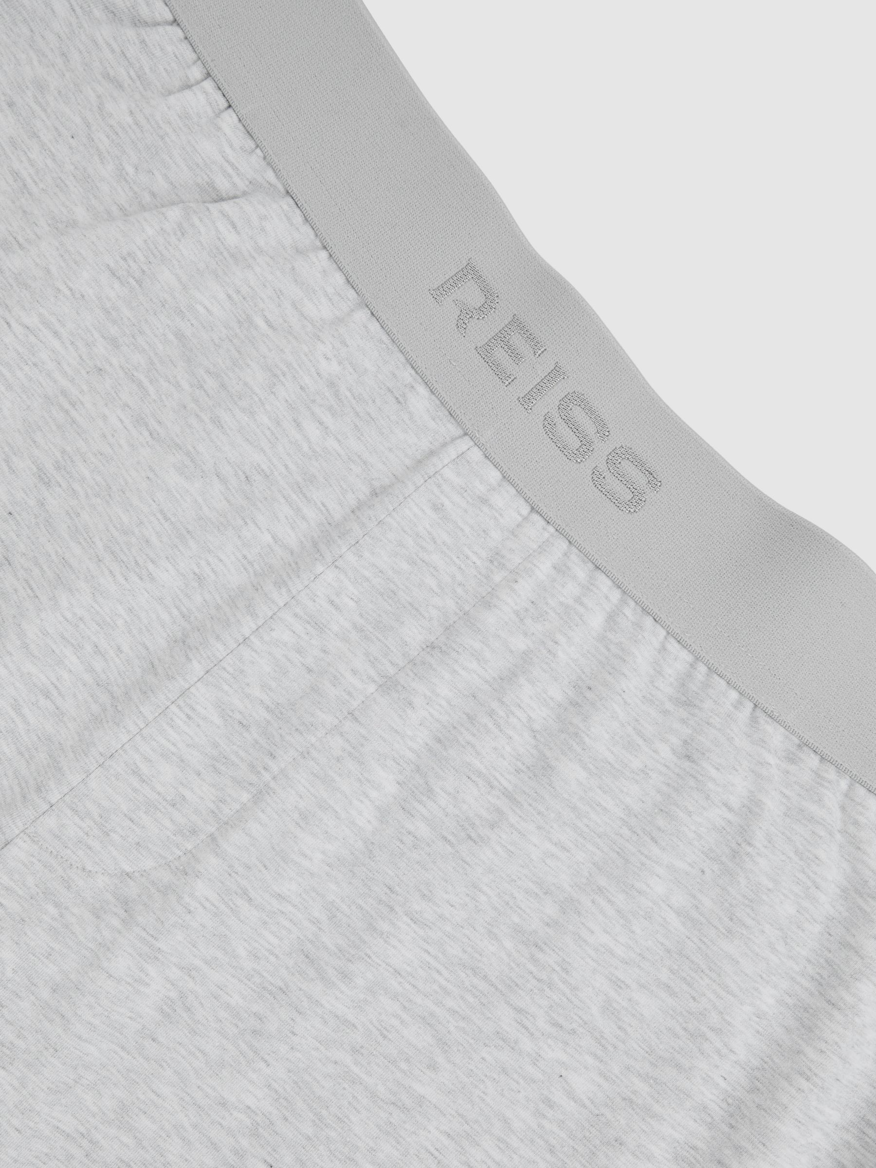 Cotton Jersey Logo-Waistband Joggers with Stretch in Soft Grey - image 3