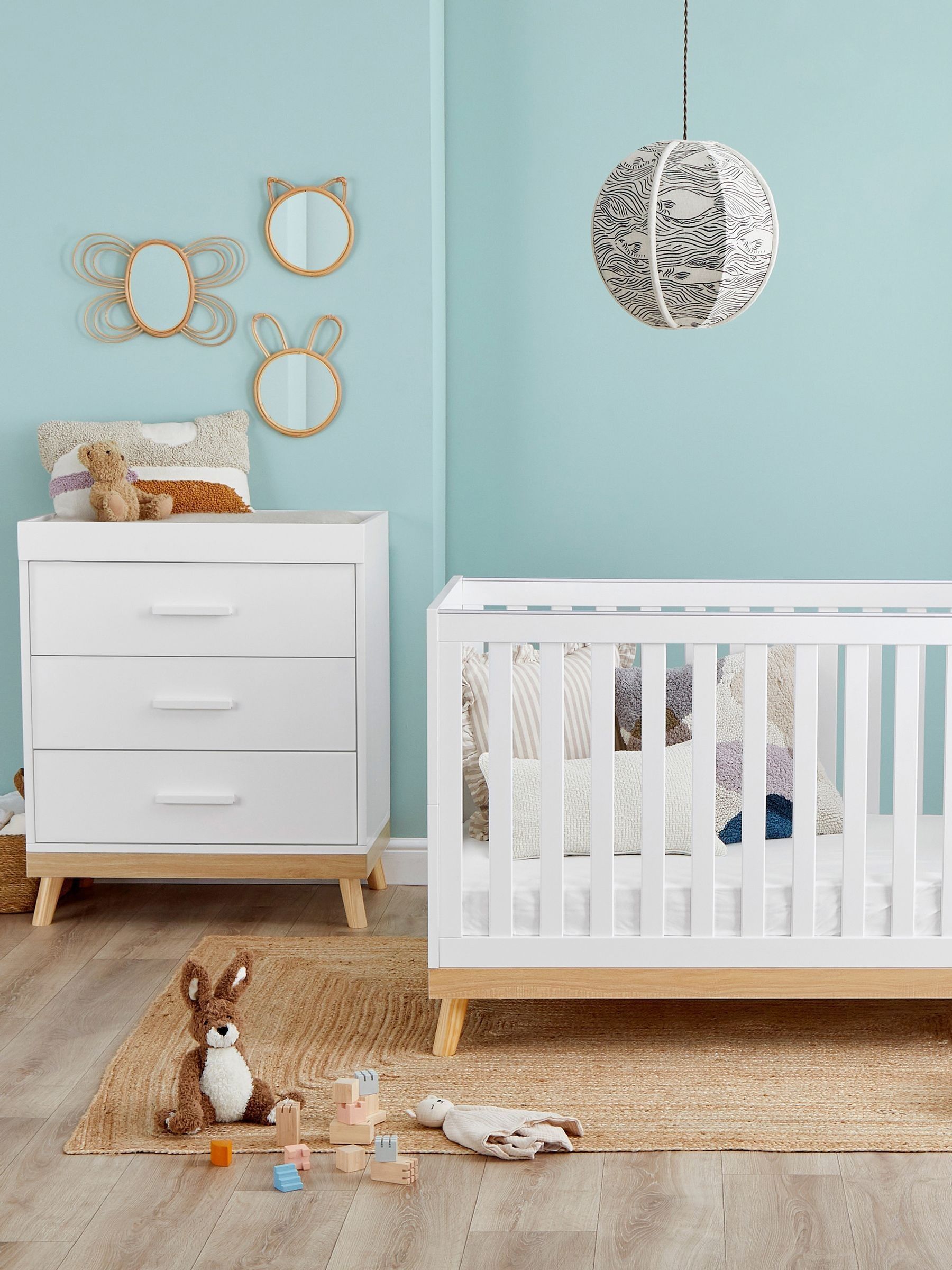 Babymore White Mona Nursery Furniture Set 2 Piece - Image 2 of 4