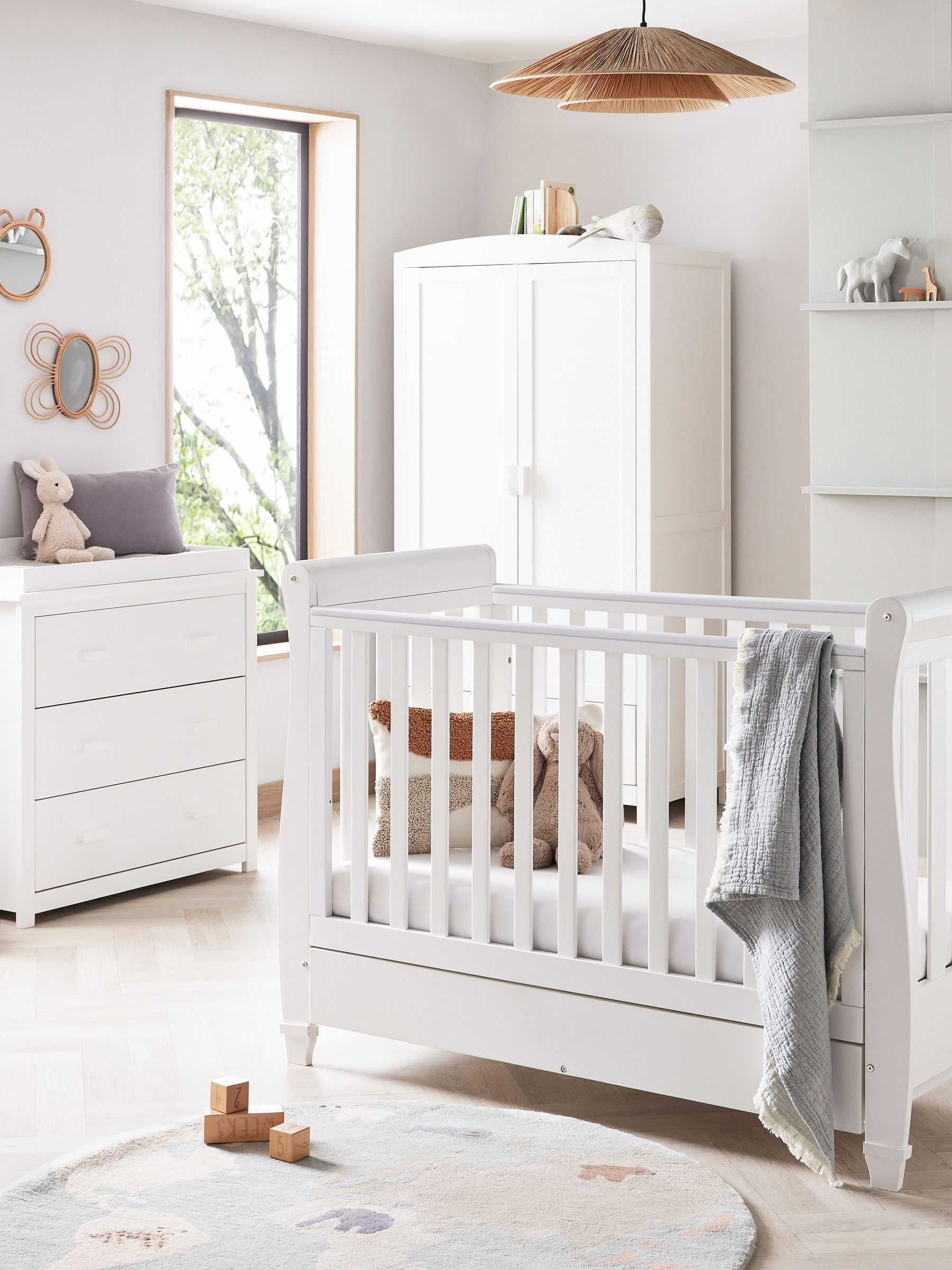Babymore 3 Piece White Eva Furniture Set - Image 1 of 6