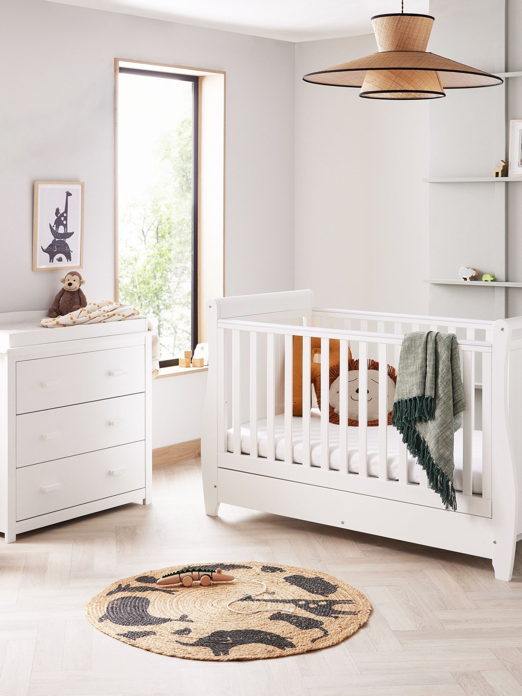 Babymore White Stella Furniture Set 2 Piece - Image 1 of 5
