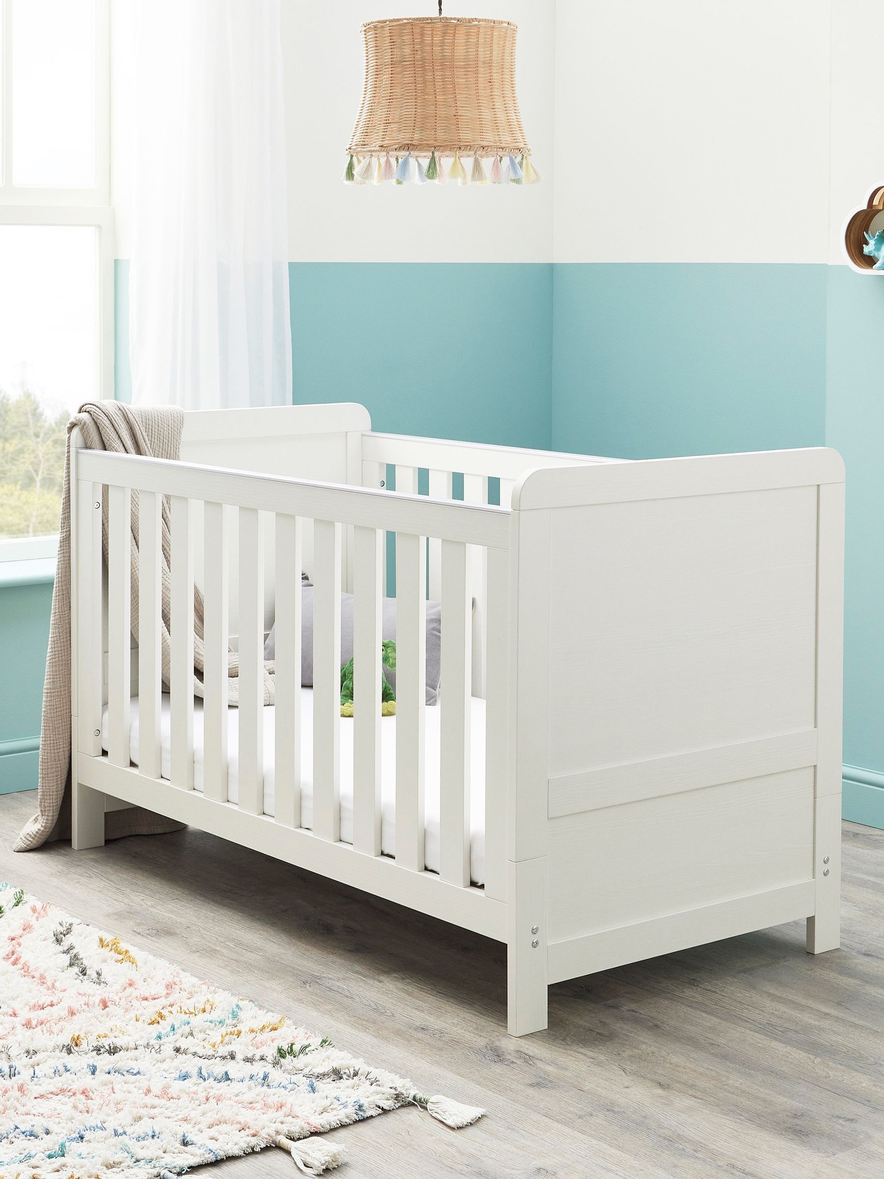 Babymore White Wash Caro Nursery Furniture Set 2 Piece - Image 2 of 5