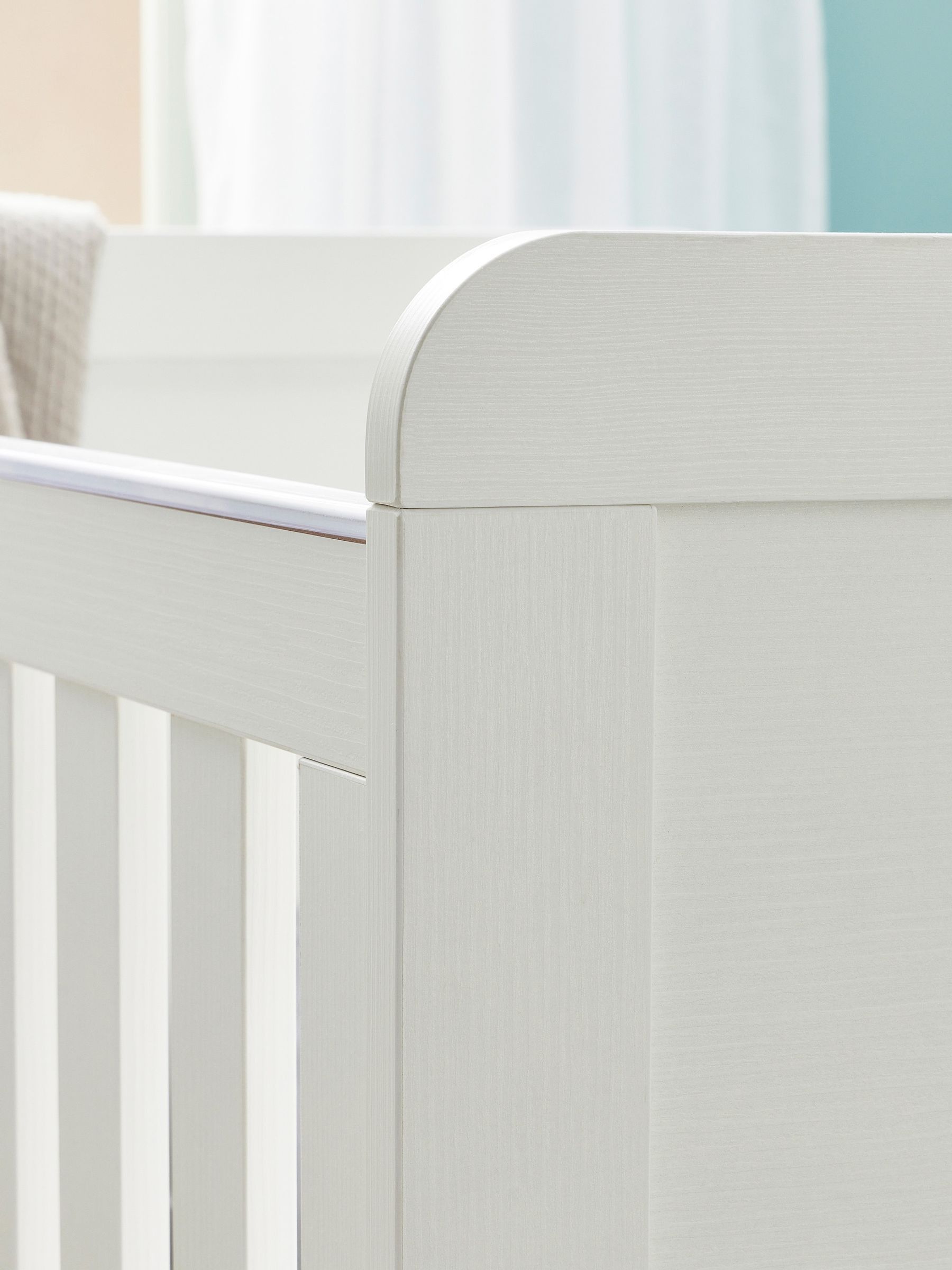 Babymore White Wash Caro Nursery Furniture Set 2 Piece - Image 4 of 5
