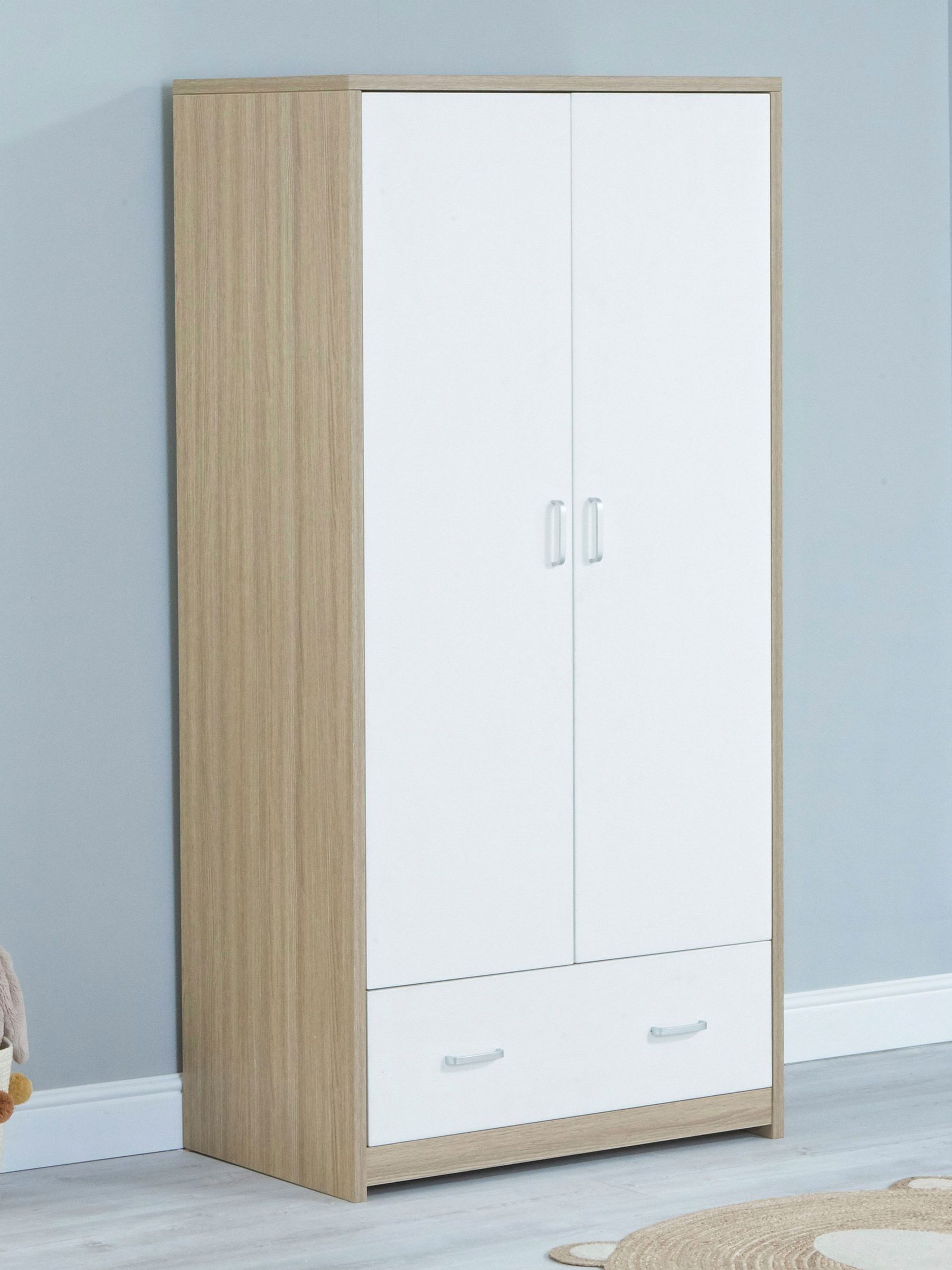 Babymore 3 Piece Oak White Veni Furniture Set with Drawer - Image 5 of 6