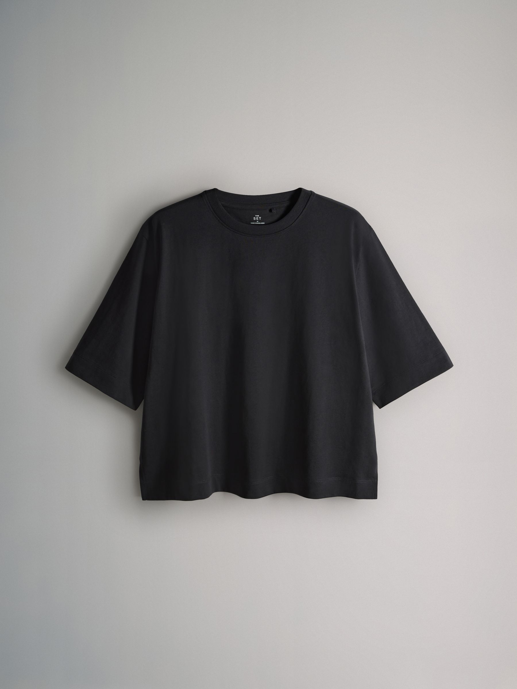 White/Black/Navy/Burgundy/Chocolate 5 Pack Heavyweight Relaxed Short Sleeve T-Shirts - Image 4 of 7