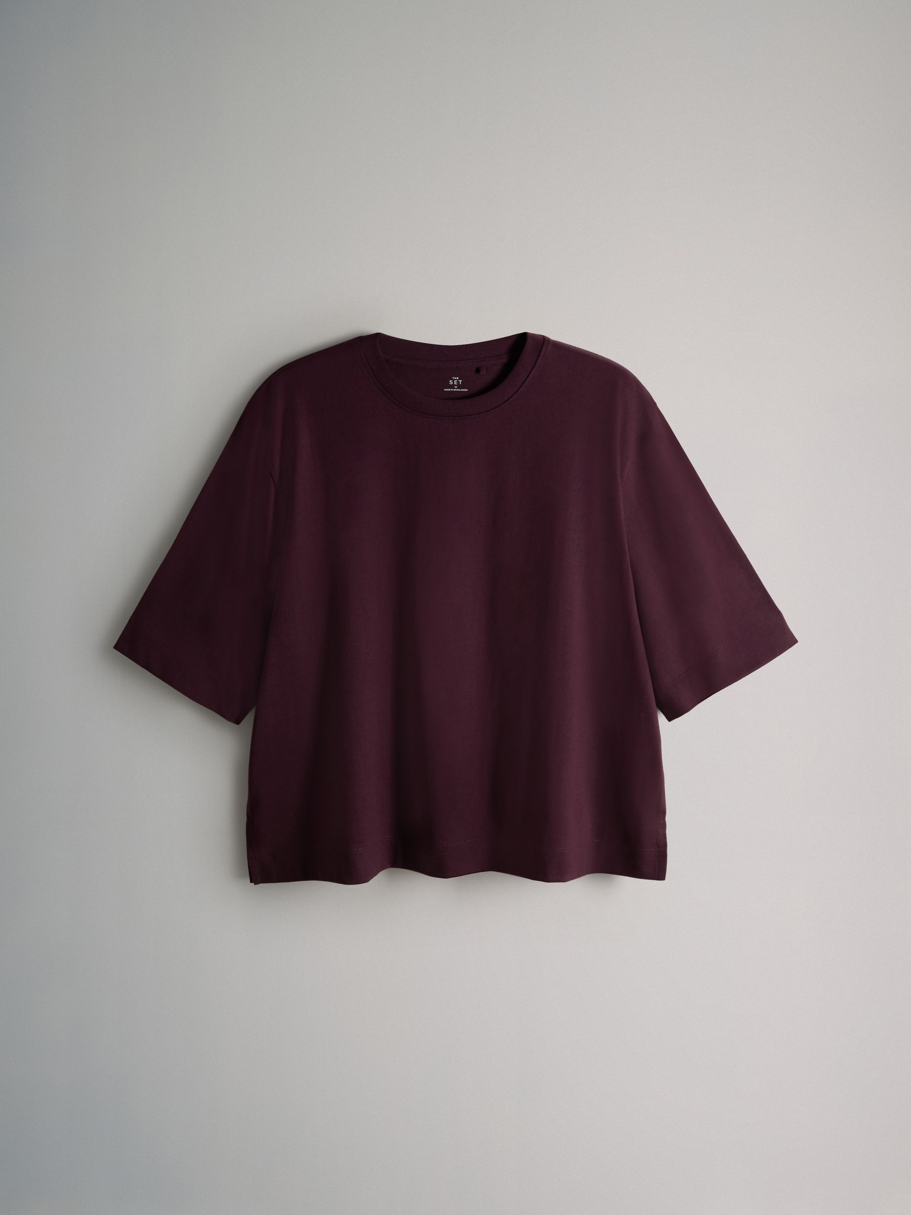 White/Black/Navy/Burgundy/Chocolate 5 Pack Heavyweight Relaxed Short Sleeve T-Shirts - Image 5 of 7