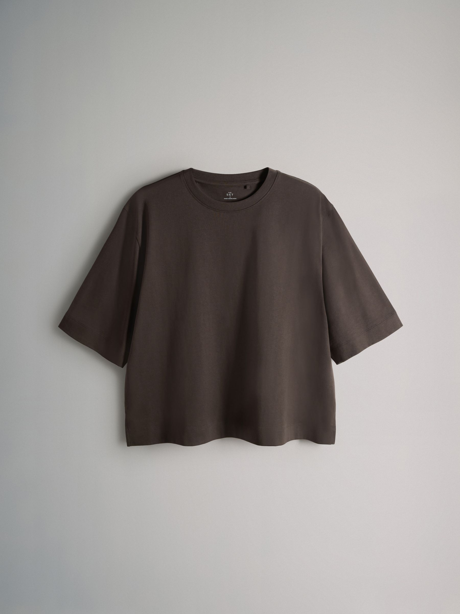 White/Black/Navy/Burgundy/Chocolate 5 Pack Heavyweight Relaxed Short Sleeve T-Shirts - Image 7 of 7