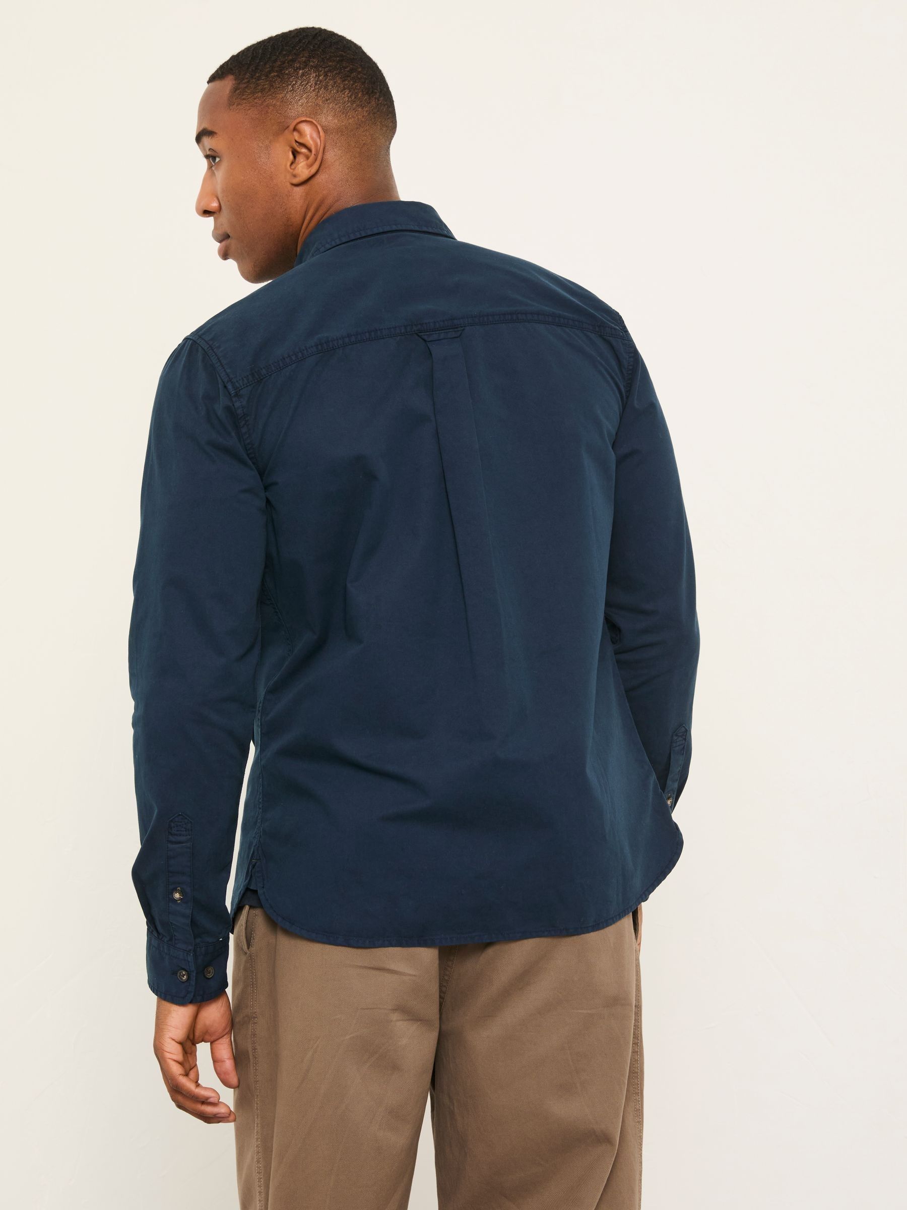 Marlow Navy Long Sleeve Plain Shirt - Image 2 of 6