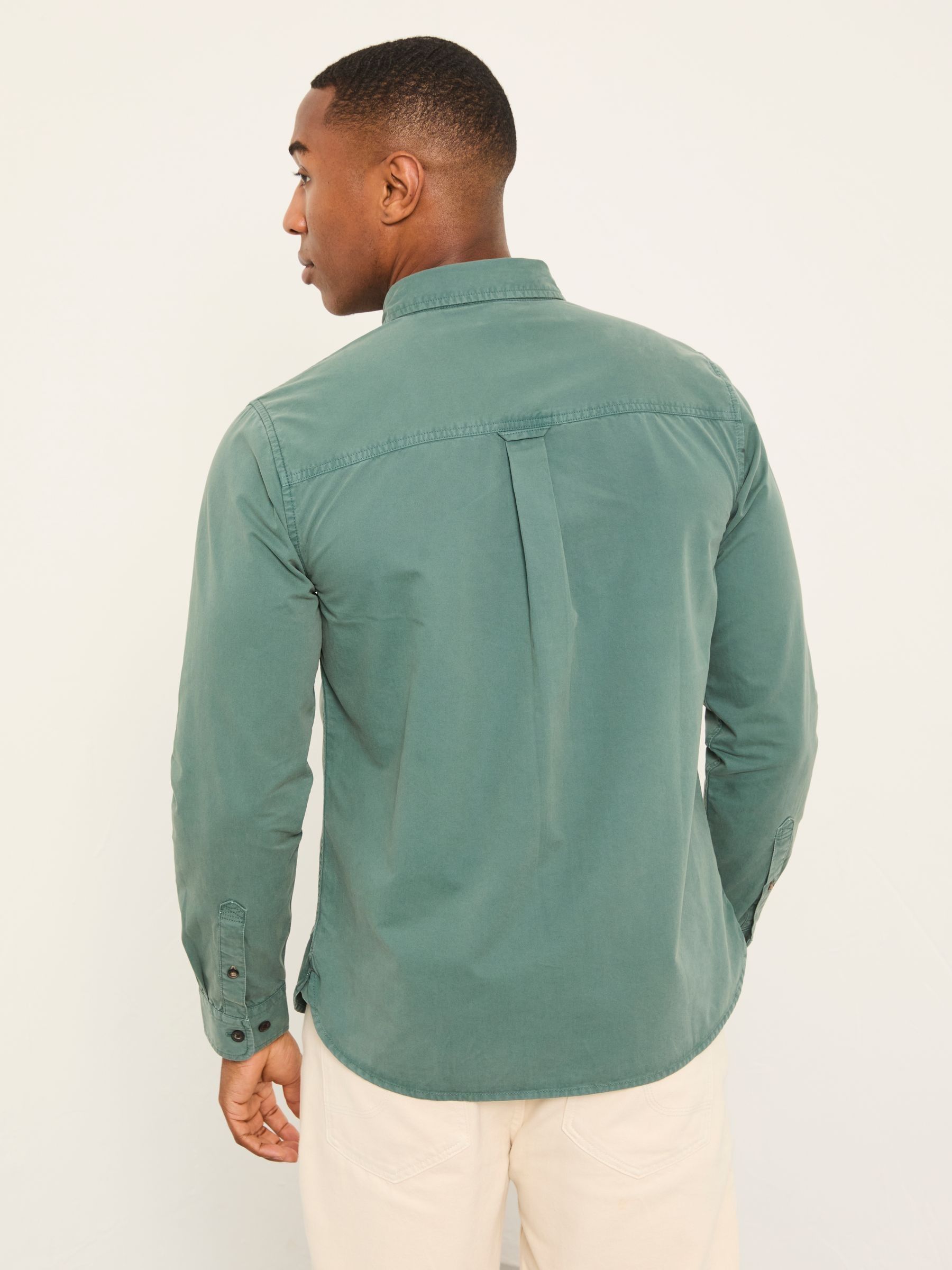 Marlow Green Long Sleeve Plain Shirt - Image 2 of 6