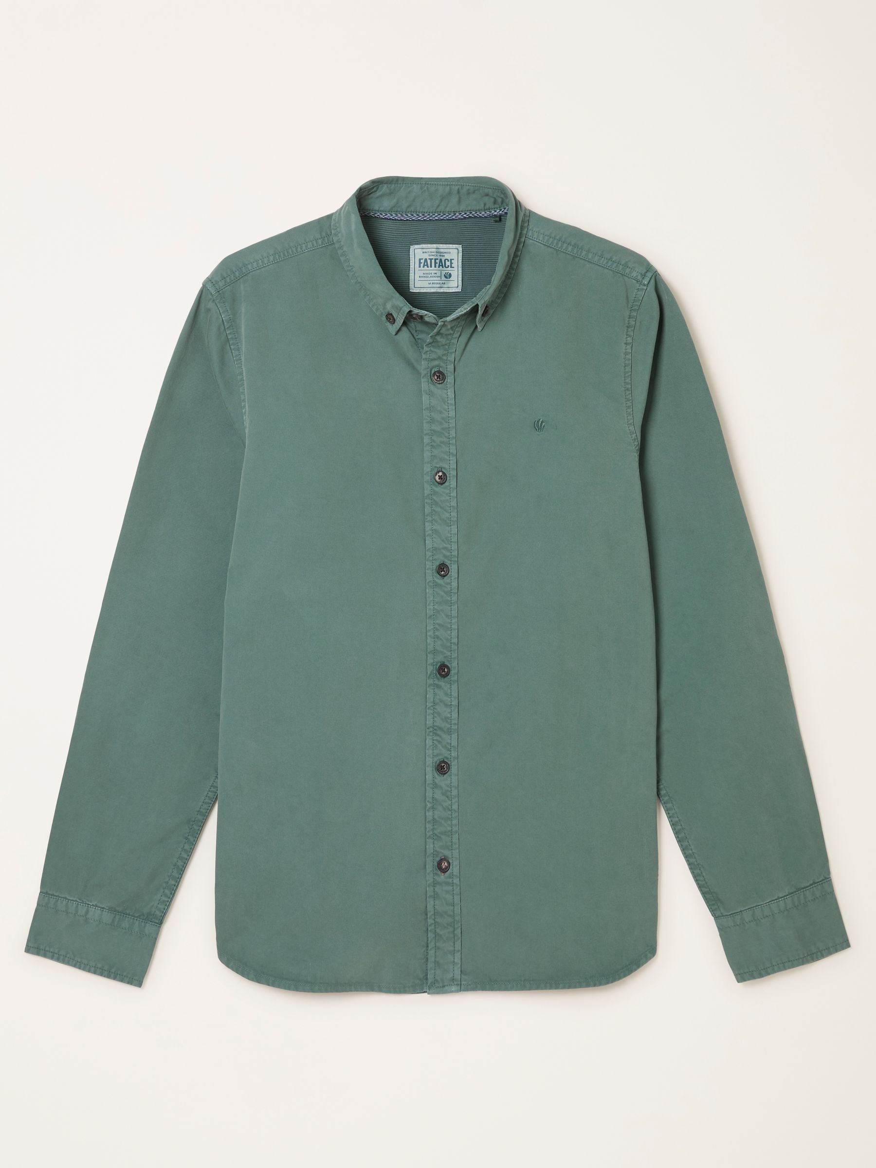 Marlow Green Long Sleeve Plain Shirt - Image 6 of 6