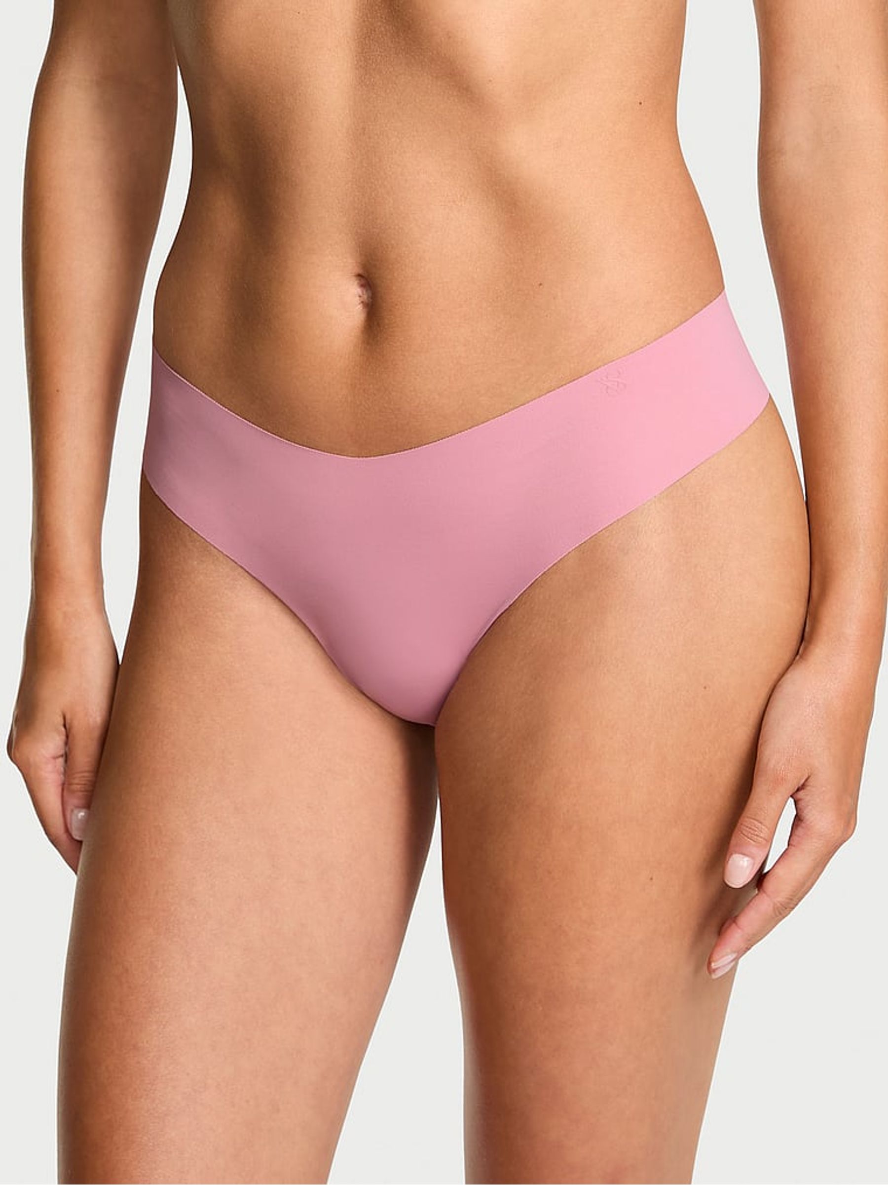 Lilac Pink Thong Print Knickers - Image 1 of 2