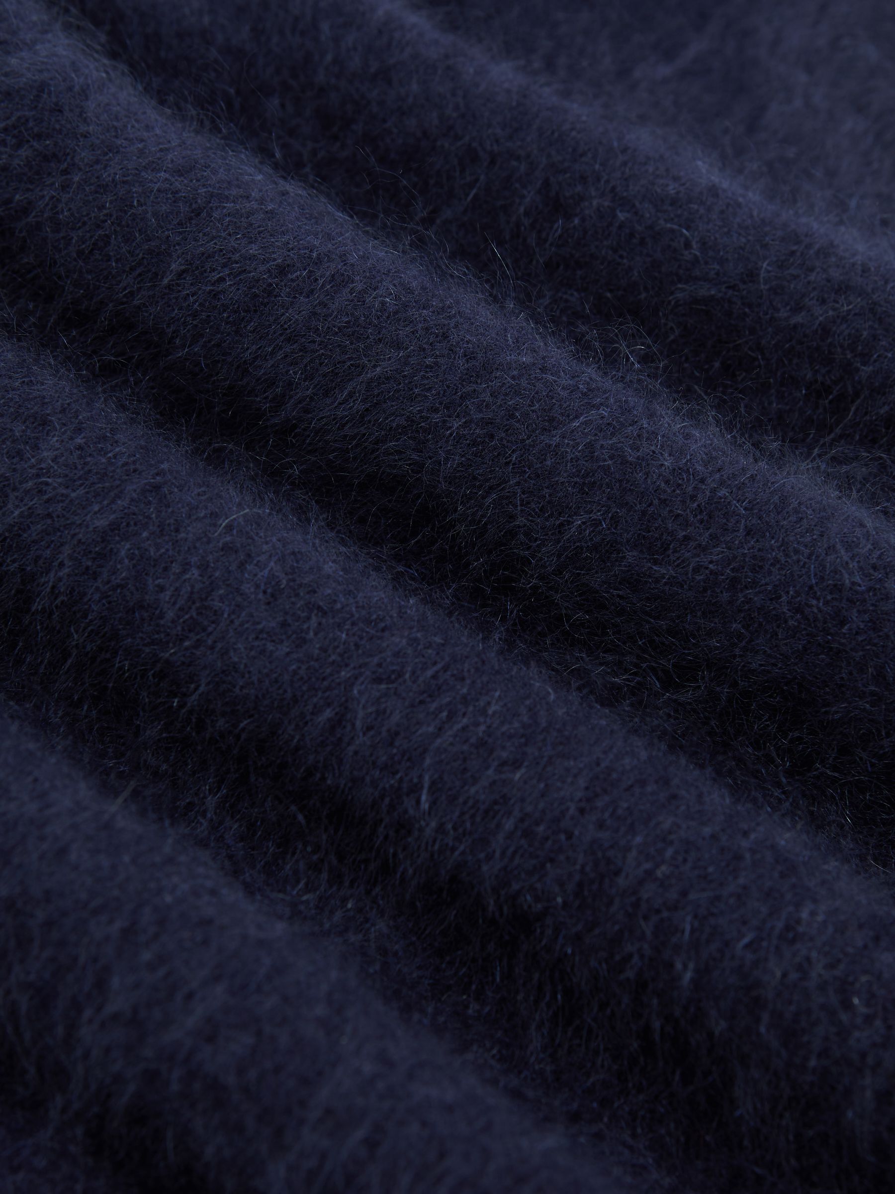 Brushed Cashmere Crew Neck Jumper in Navy - Image 6 of 6