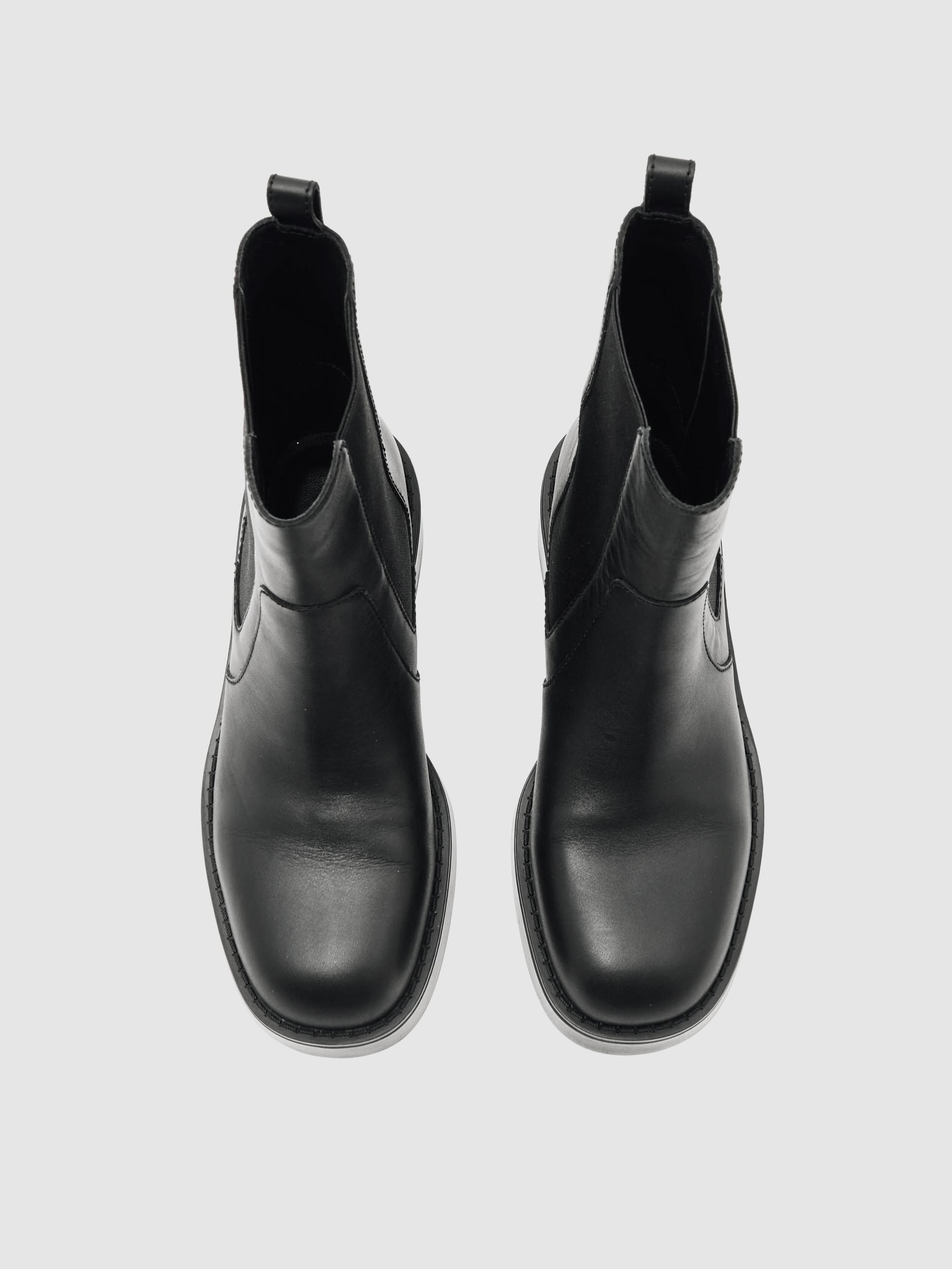 Leather Chelsea Boots in Black - Image 3 of 5