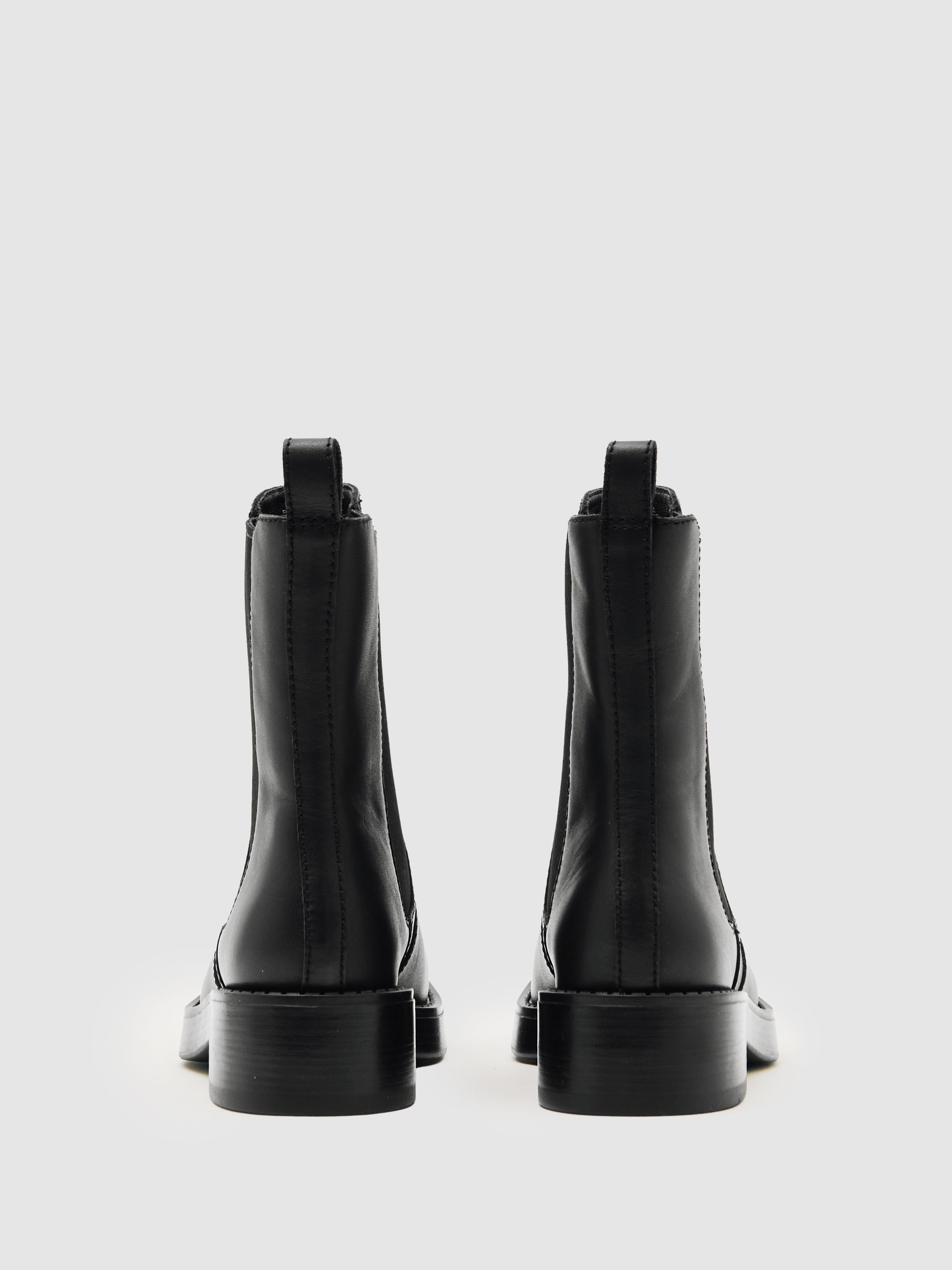 Leather Chelsea Boots in Black - Image 4 of 5