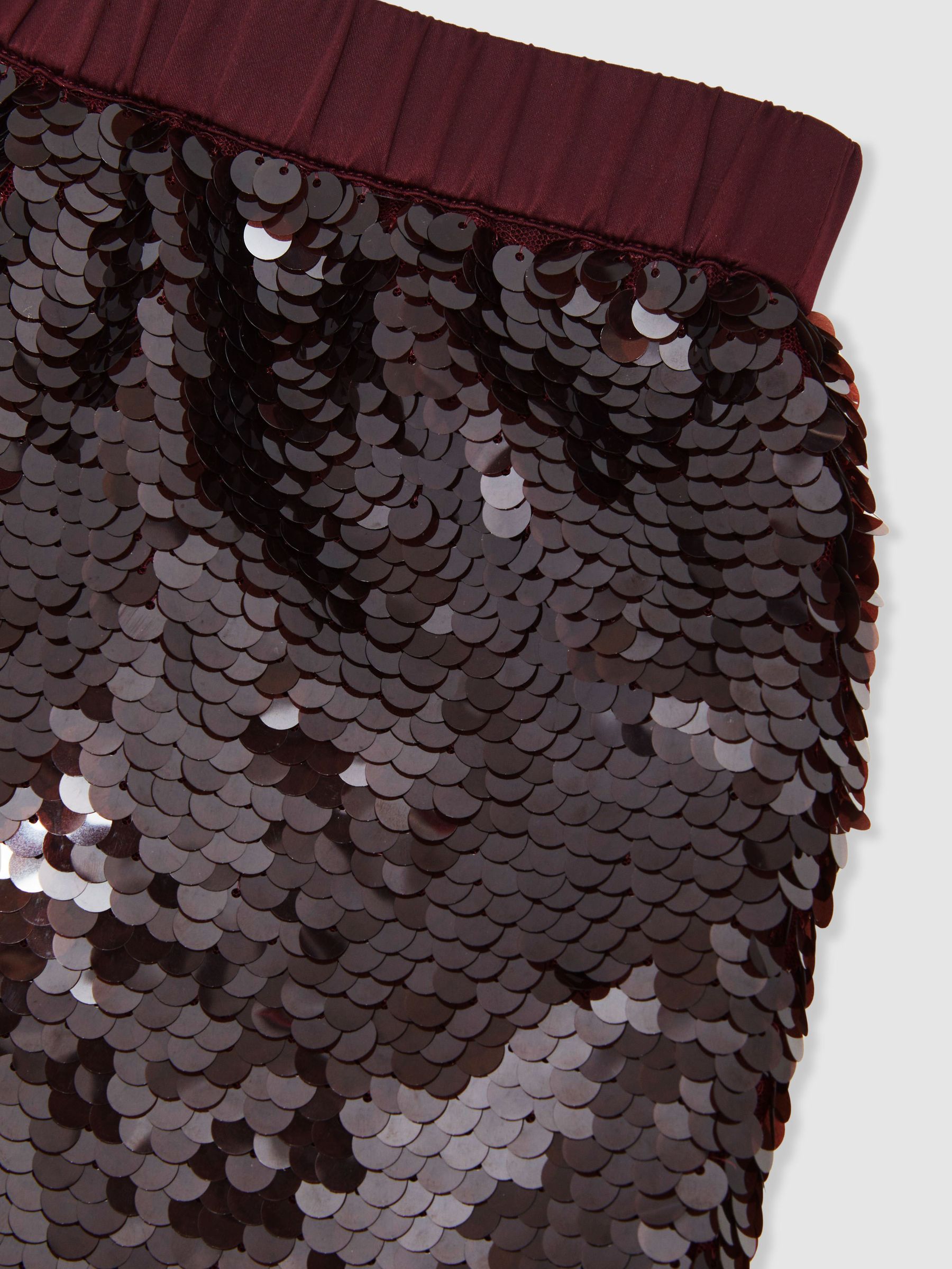 3-9 yrs Sequin Shorts in Burgundy - Image 5 of 5