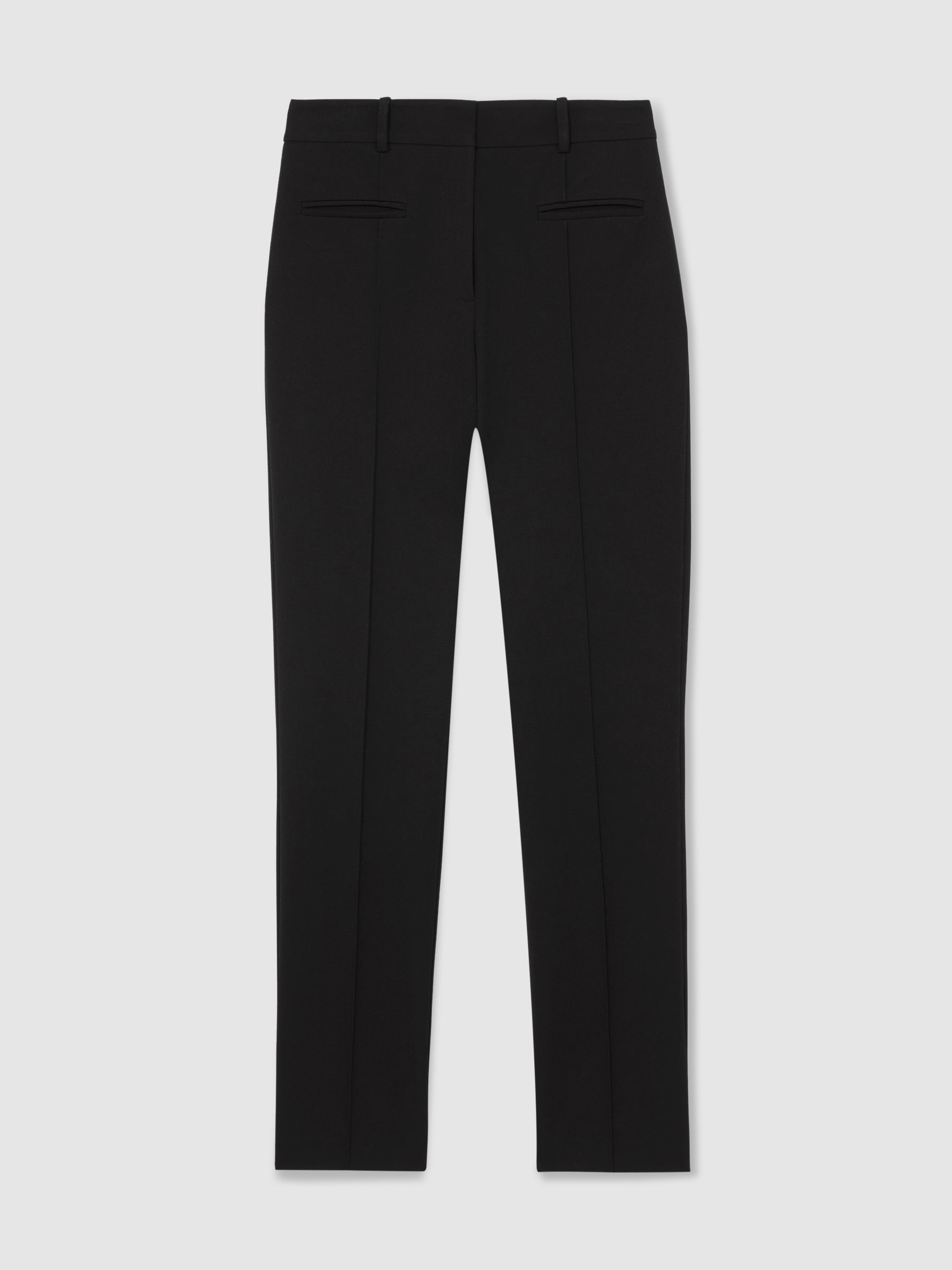 Petite Pintuck Tapered Trousers in Black - Image 2 of 8
