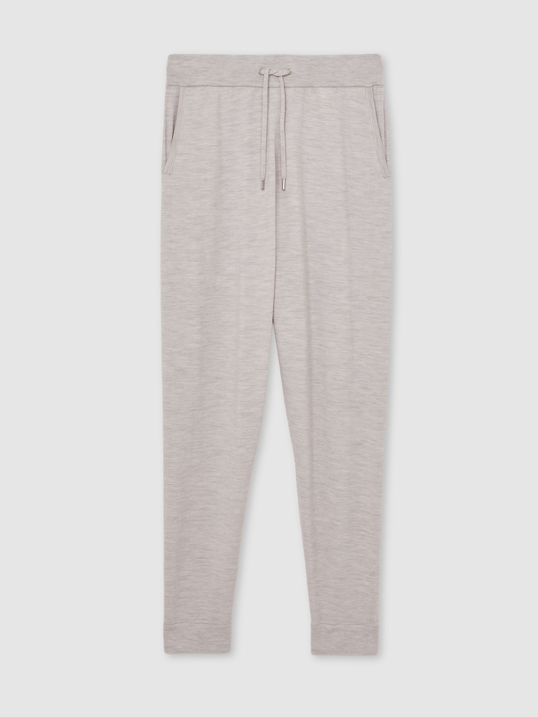 Merino Wool-Blend Cuffed Joggers in Wicker Brown Melange - Image 2 of 6