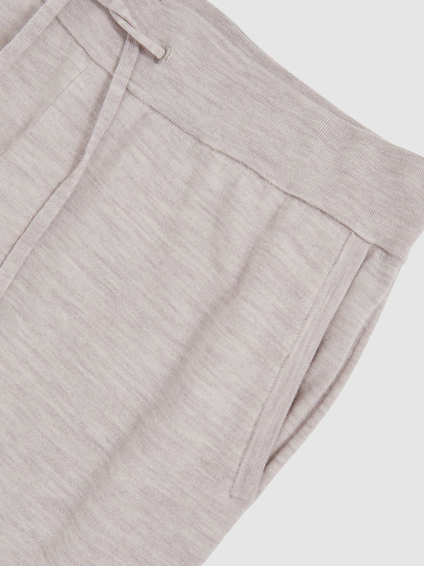 Merino Wool-Blend Cuffed Joggers in Wicker Brown Melange - image 5