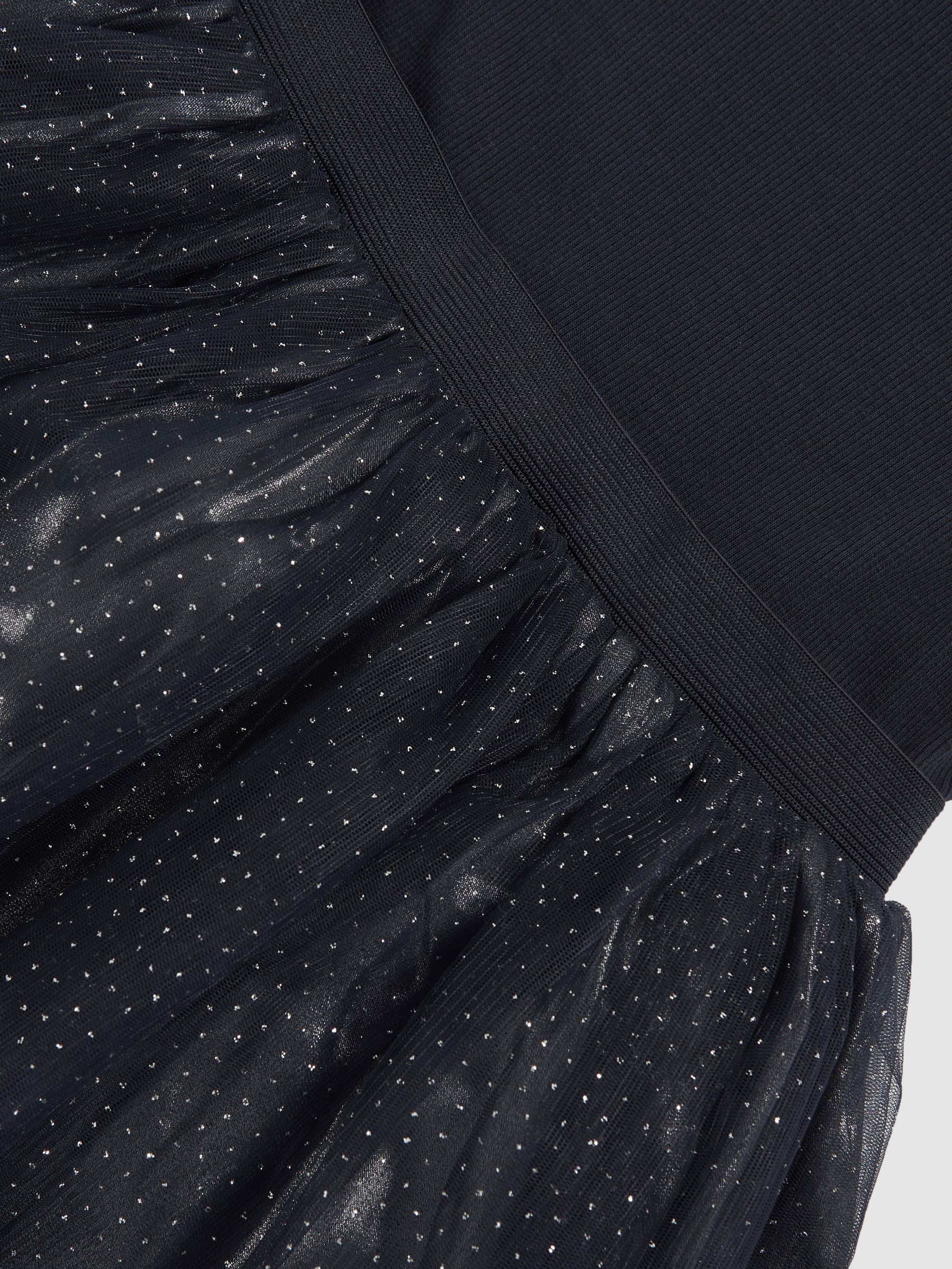 Knit-Bodice Tulle Dress in Navy - Image 4 of 4