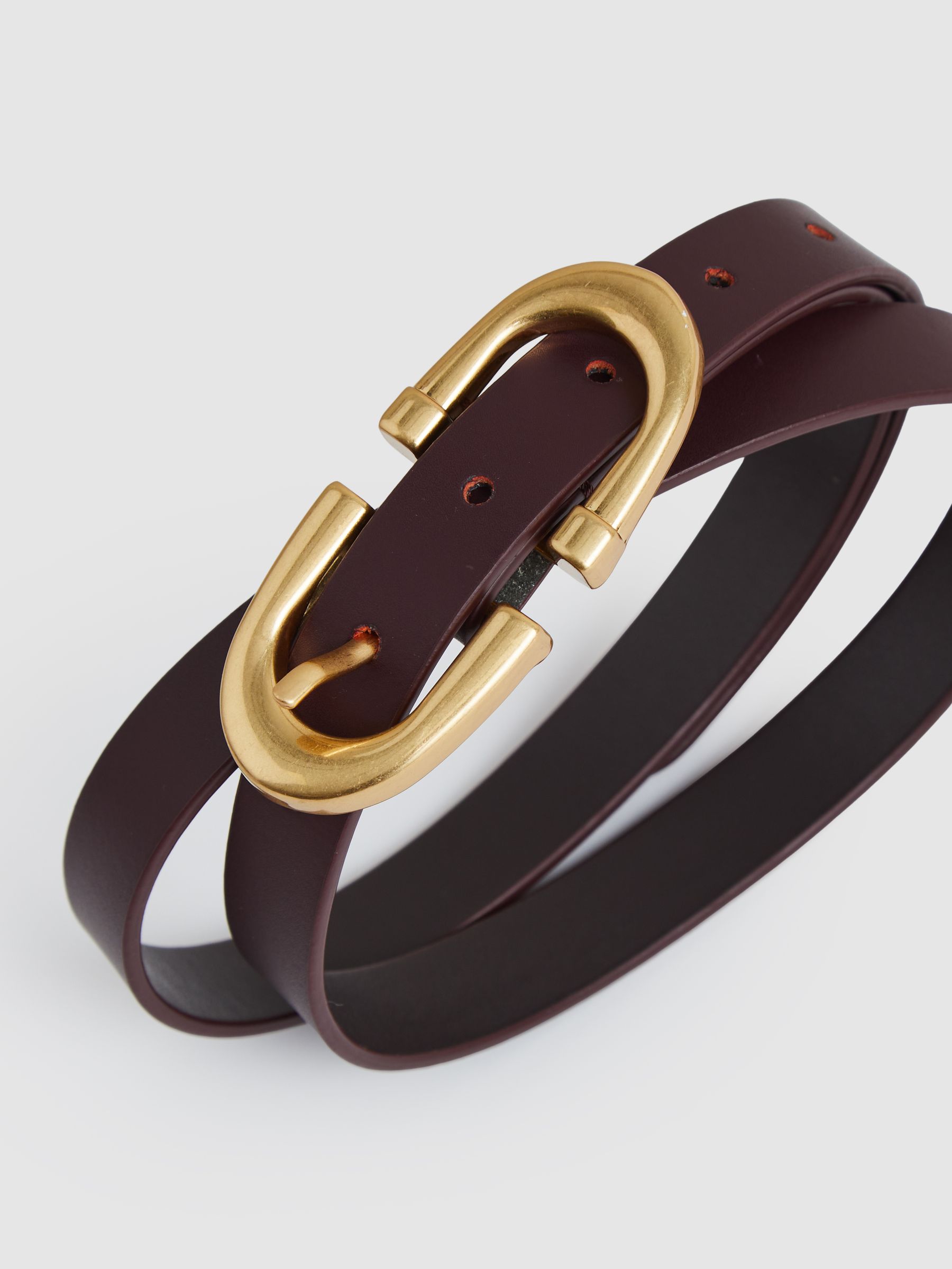 Horseshoe Belt in Burgundy - Image 4 of 4