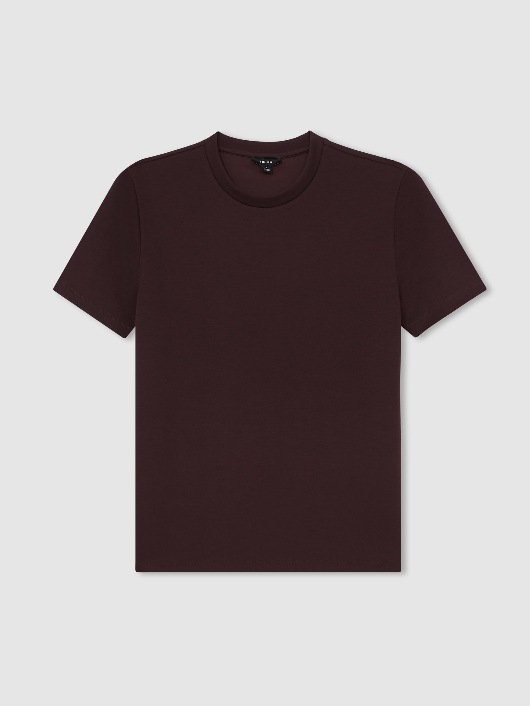 Interlock Jersey Crew Neck T-Shirt in Cherry Red - Image 2 of 6