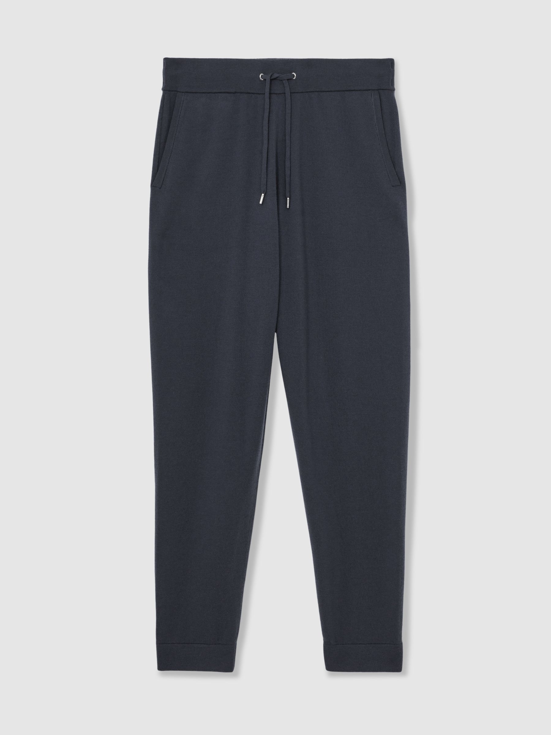 Merino Wool-Blend Cuffed Joggers in Midnight Navy - Image 2 of 7