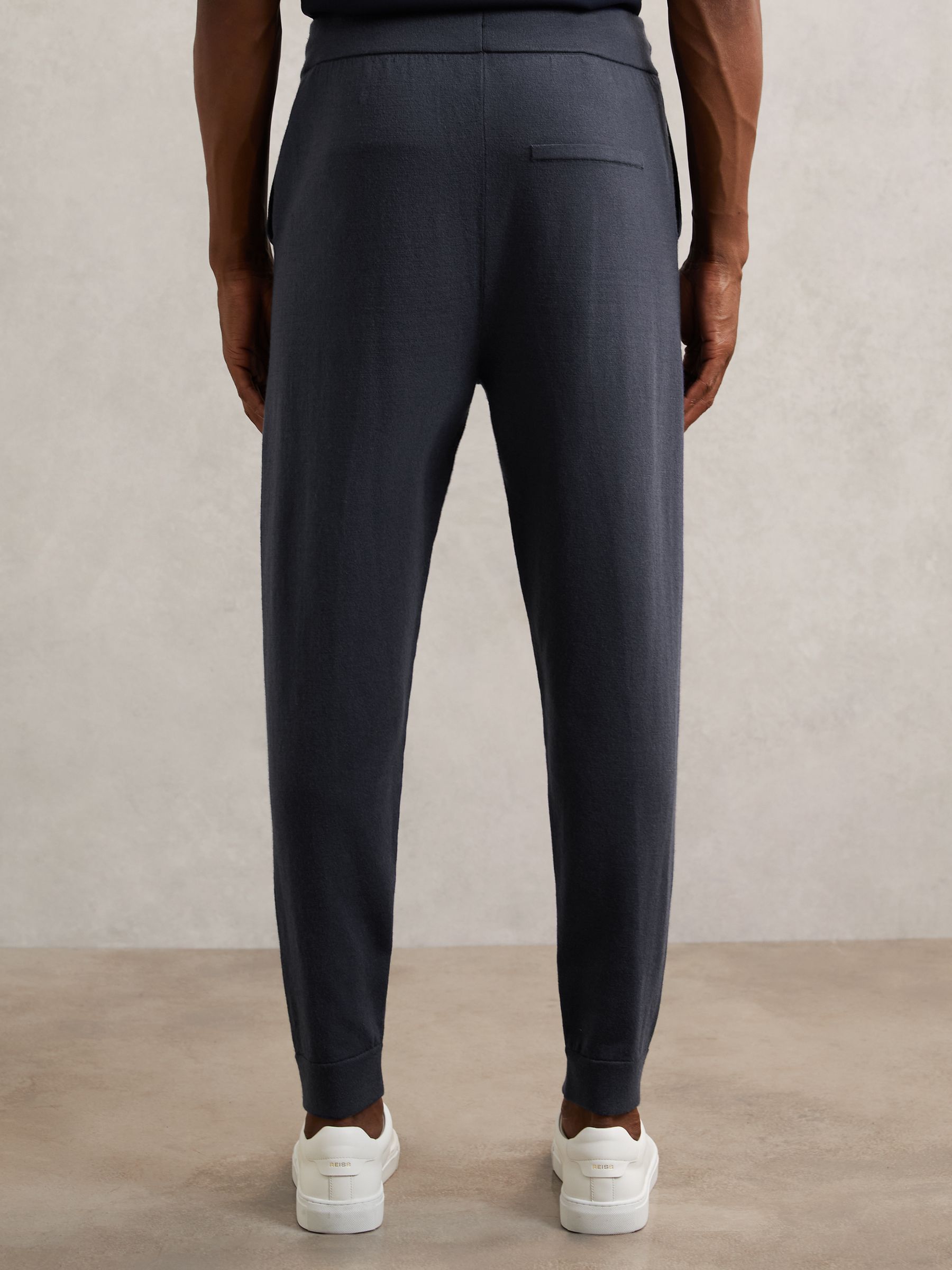 Merino Wool-Blend Cuffed Joggers in Midnight Navy - Image 5 of 7