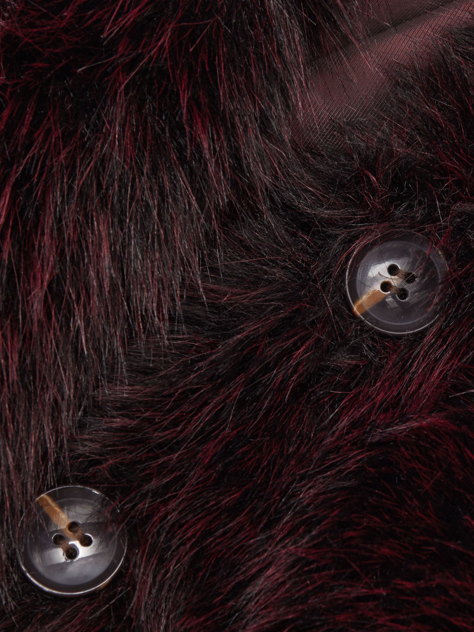 13-14 yrs Faux-Fur Coat in Burgundy - Image 4 of 4