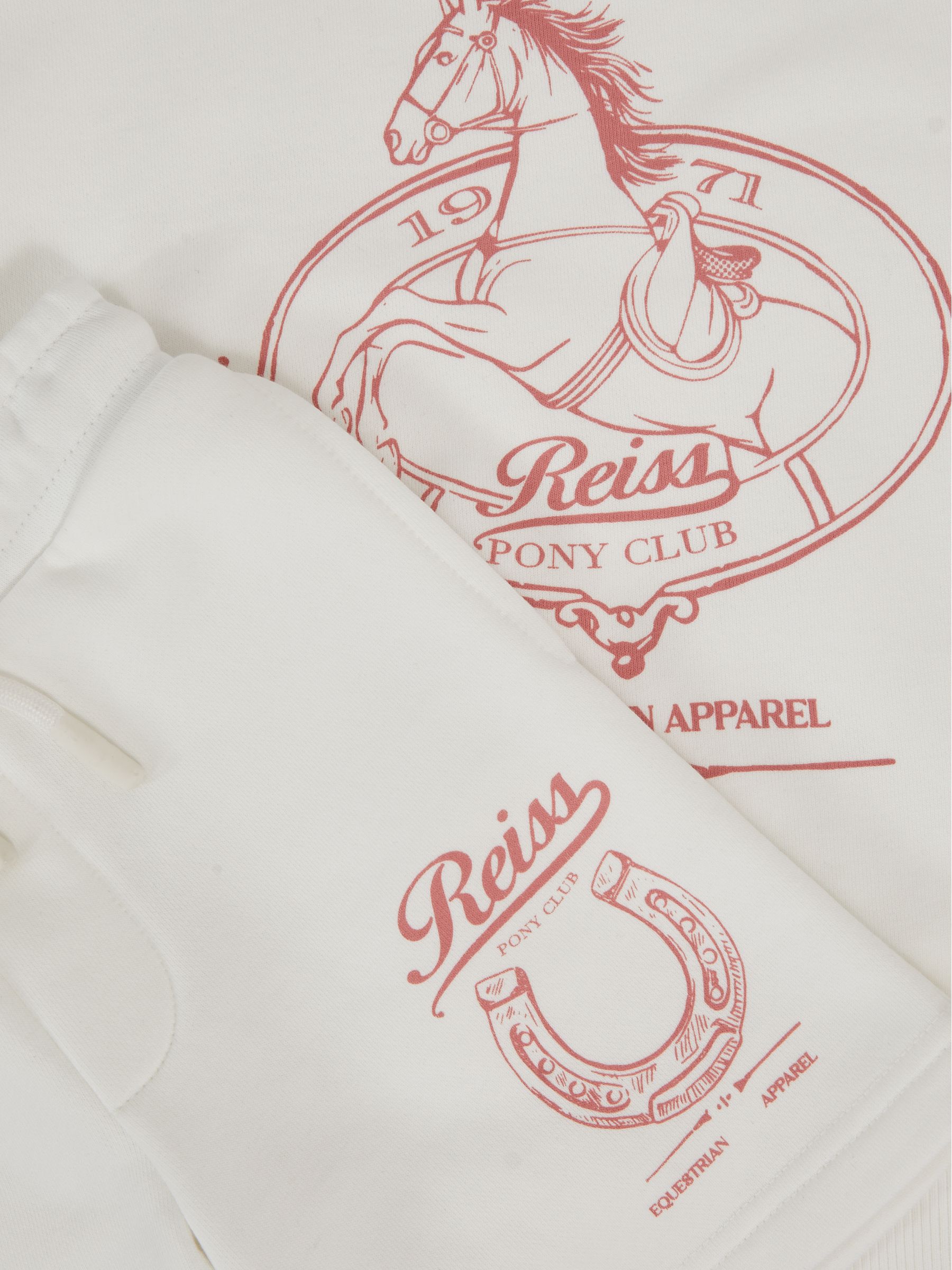 3-9 yrs Pony Club Sweatshirt and Shorts Set in Ecru - Image 4 of 4