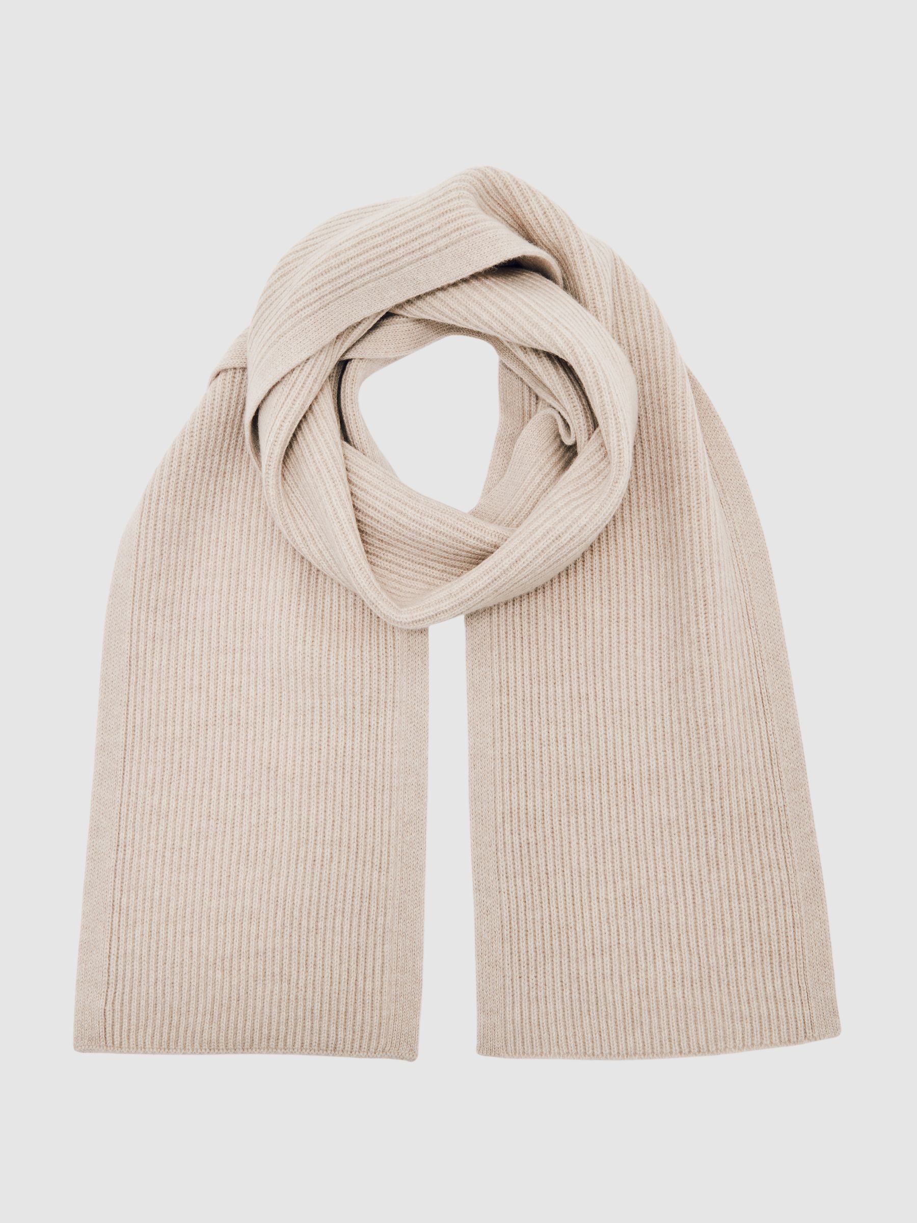 Scarf in Light Oatmeal Melange - Image 3 of 5