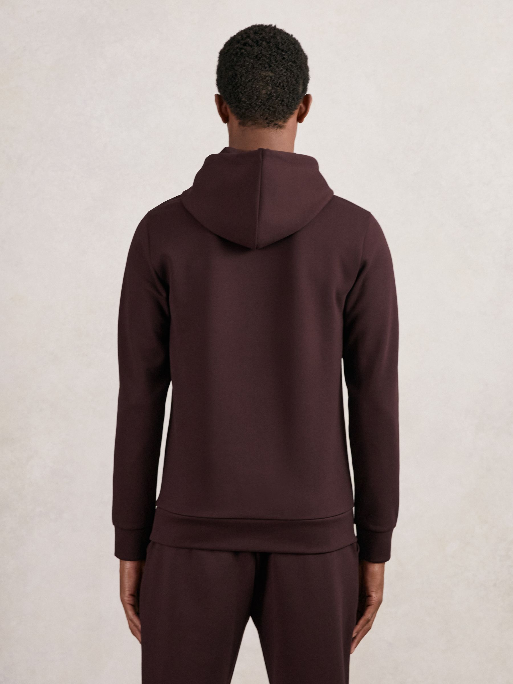 Premium Interlock-Jersey Hoodie in Cherry Red - image 5