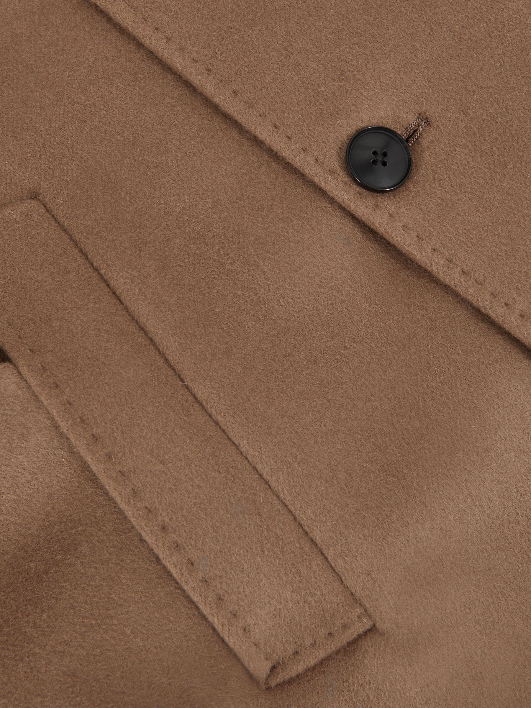 Wool-Blend Double-Breasted Overcoat in Light Brown - image 3
