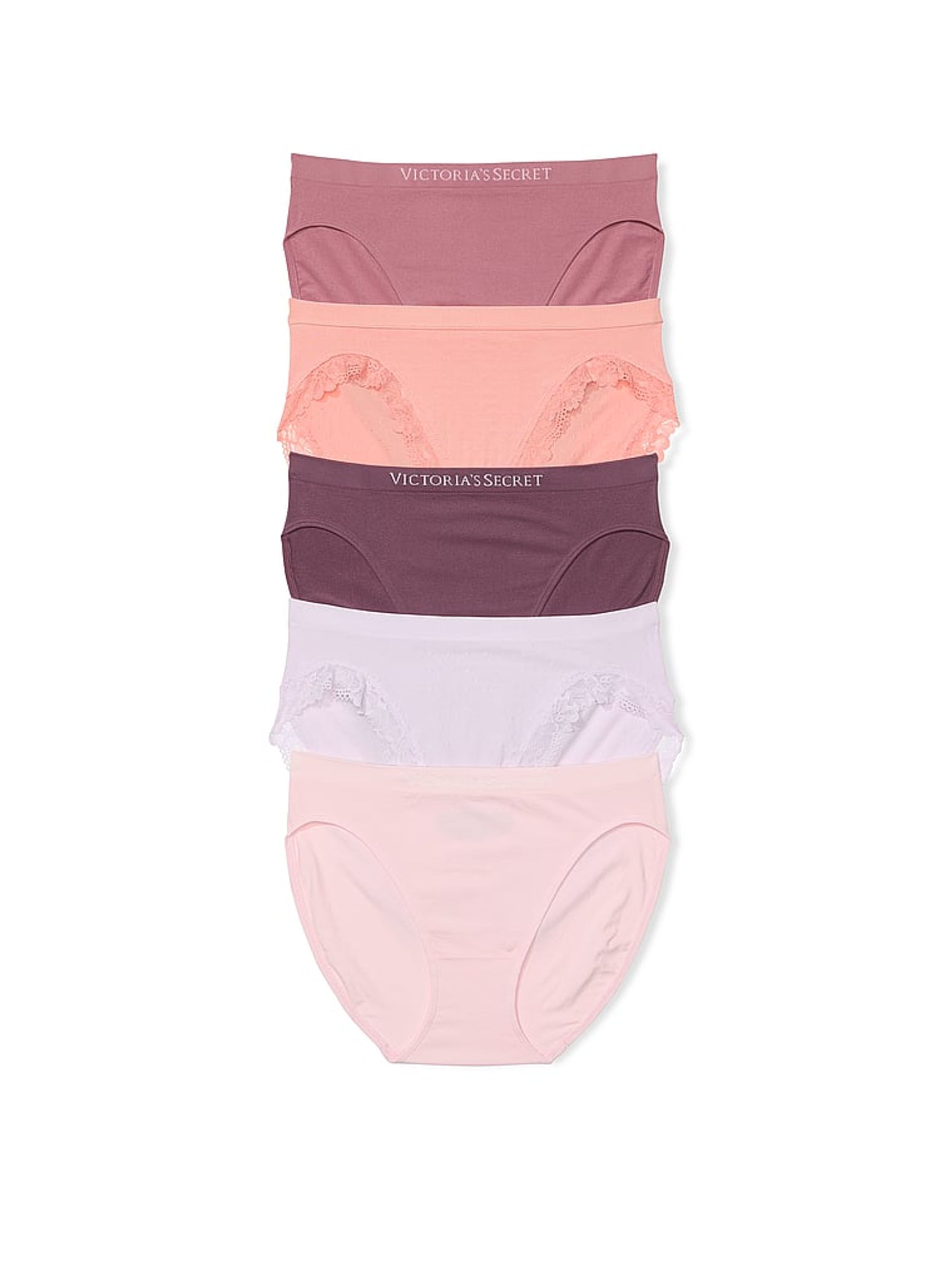 Pink/Orange/Purple Brief 5 Pack Knickers - Image 1 of 2